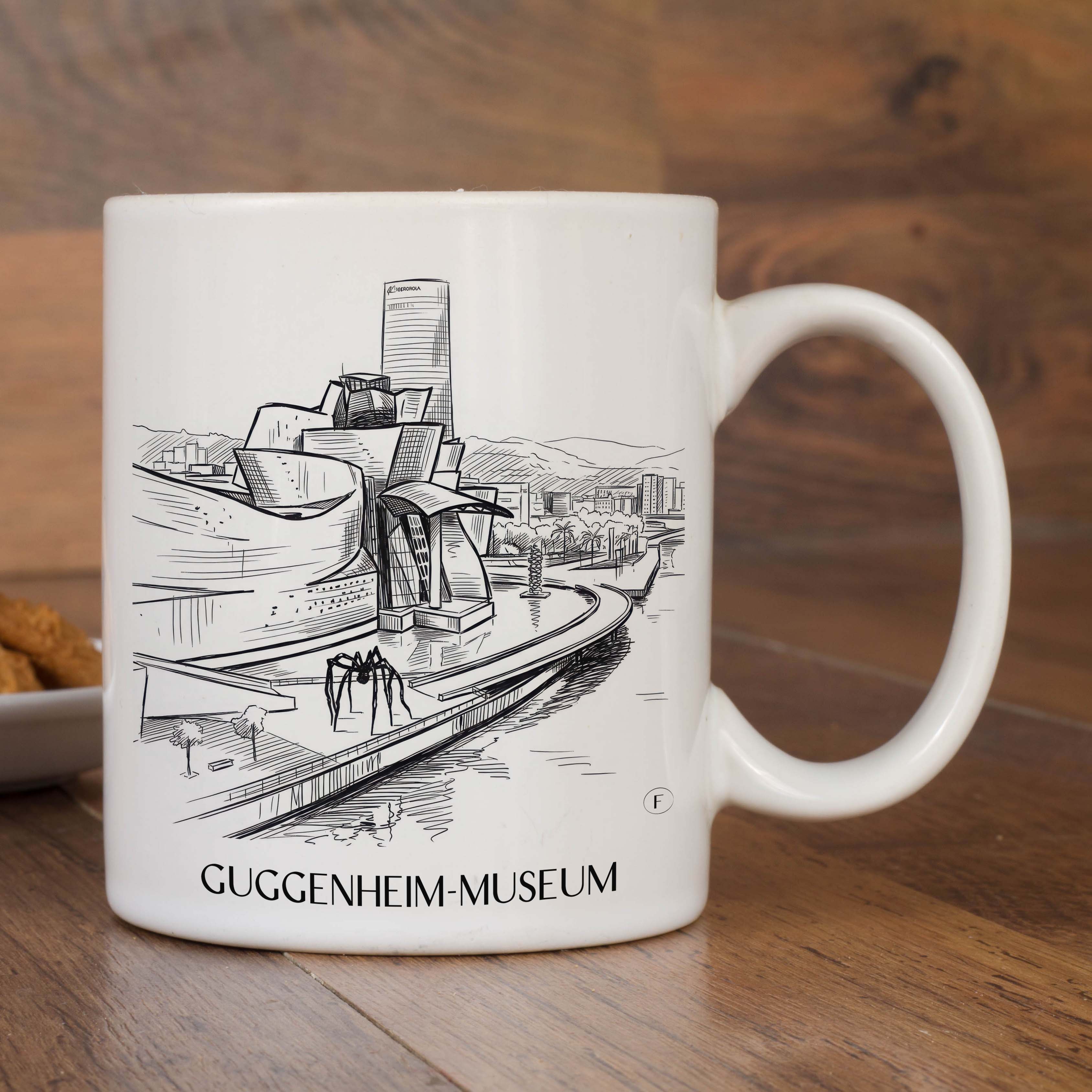 guggenheim-museum-bilbao-spanien-kaffeebecher-skizze