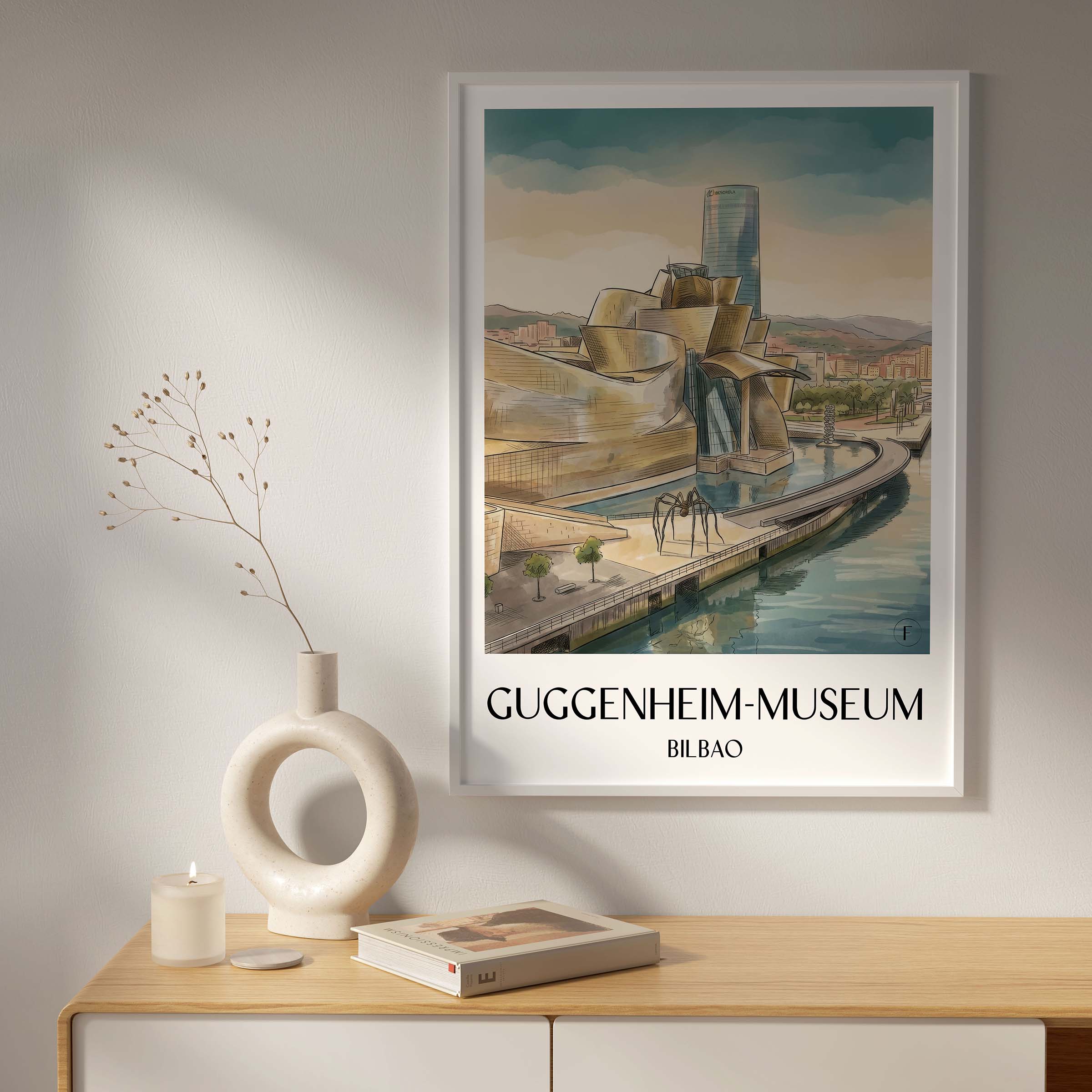 guggenheim-museum-bilbao-spanien-poster-aquarell