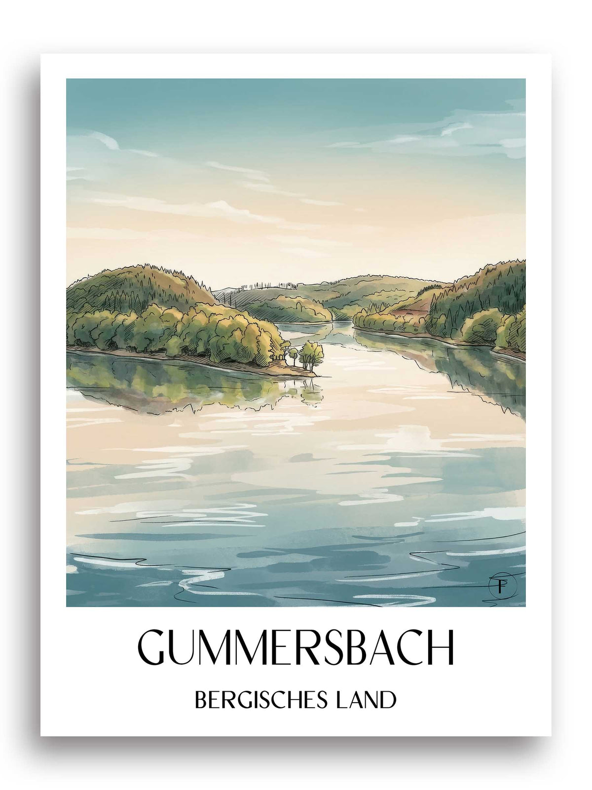 gummersbach-bergisches-land-deutschland-poster-aquarell