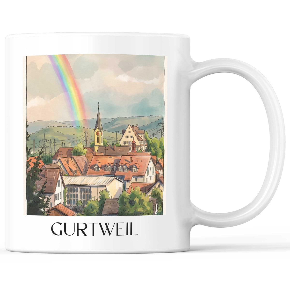 gurtweil-südschwarzwald-deutschland-kaffeebecher-aquarell