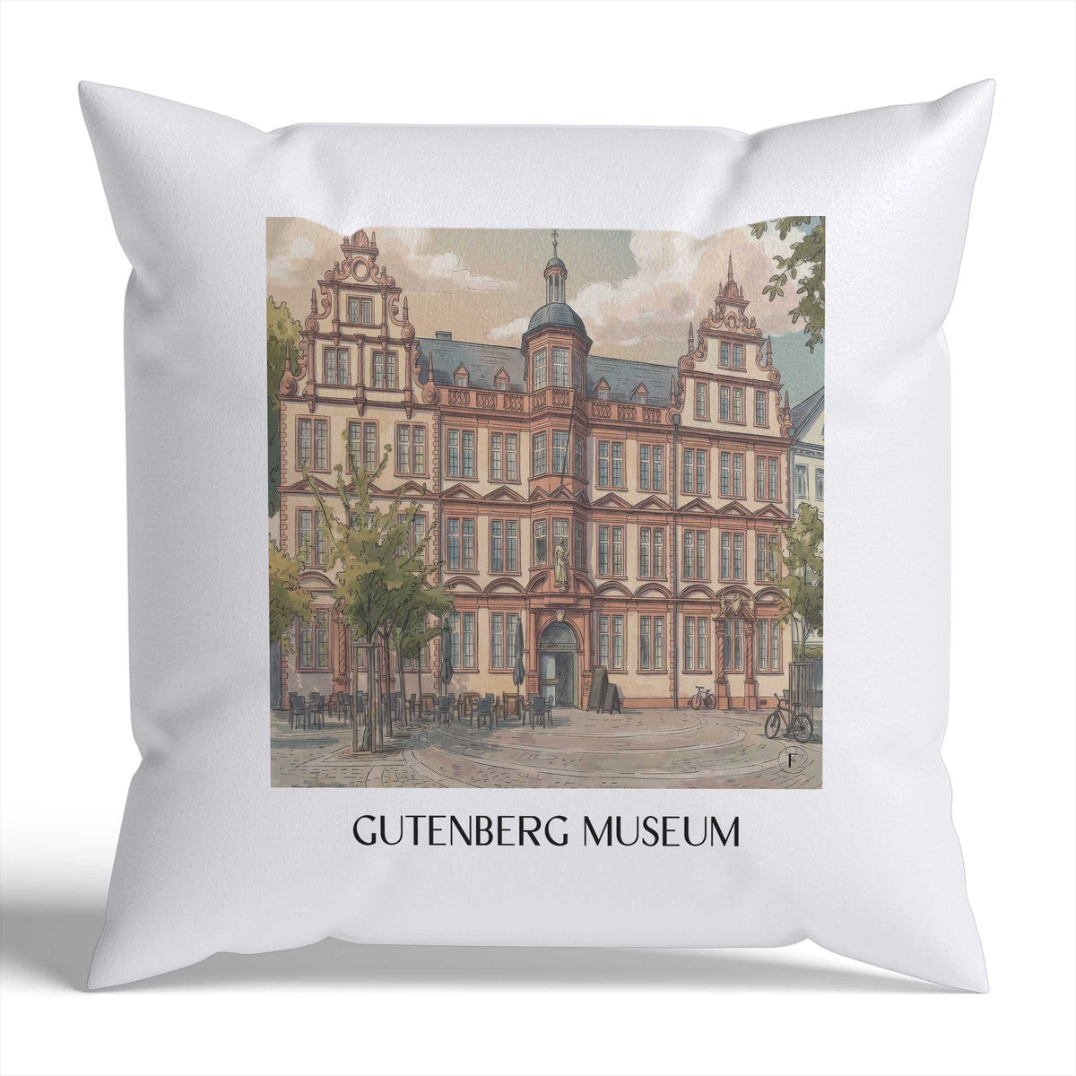 gutenberg-museum-mainz-deutschland-kissenbezug-aquarell