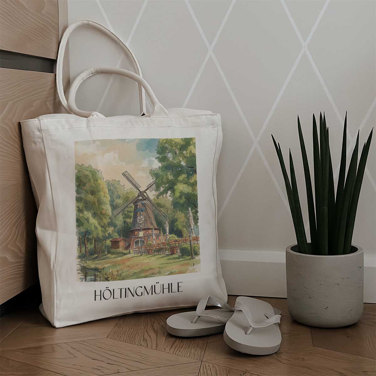 höltingmühle-meppen-deutschland-einkaufstasche-aquarell
