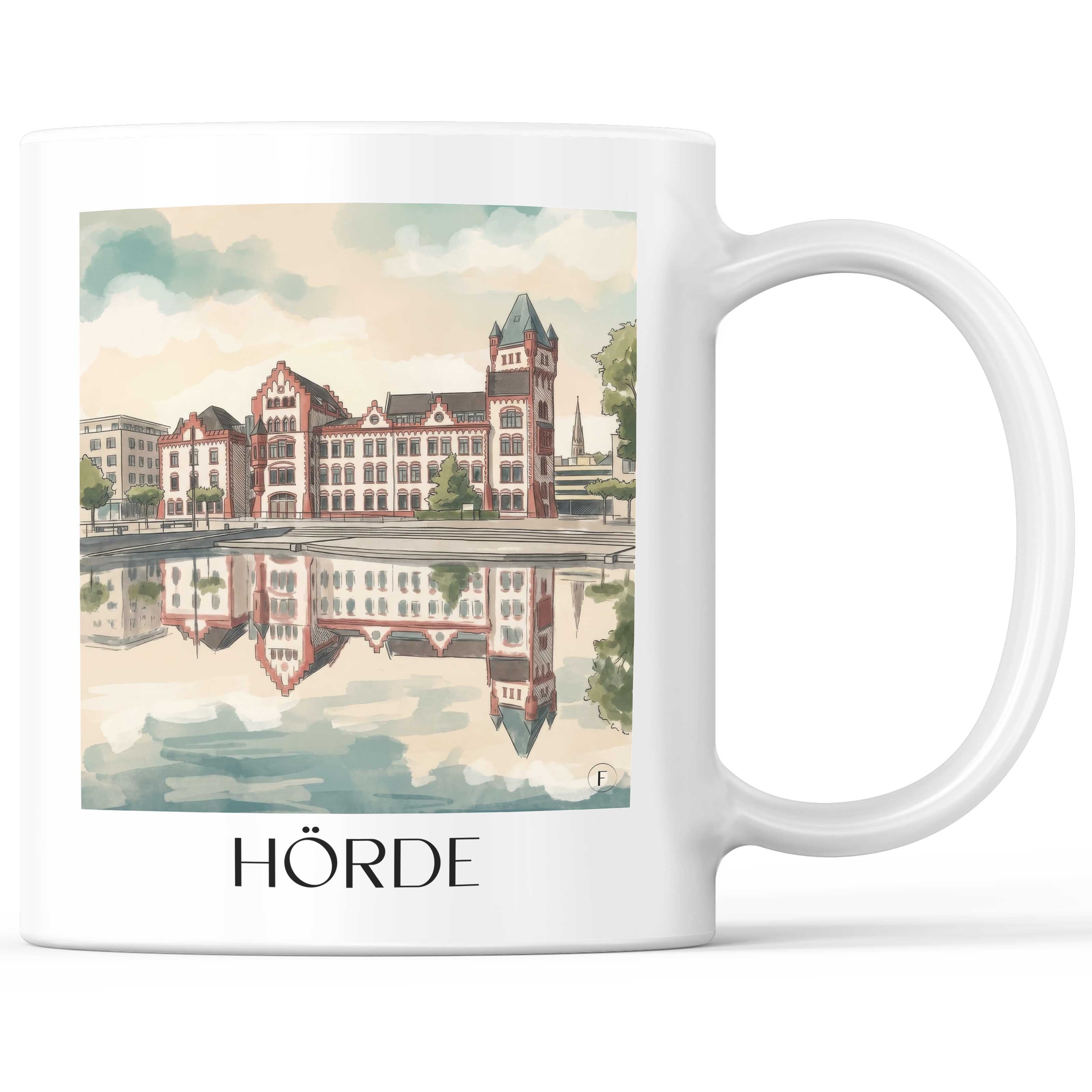 Hörde Kaffeebecher - Dortmund - Deutschland Becher - Kaffeetasse im Aquarell Stil - favplace
