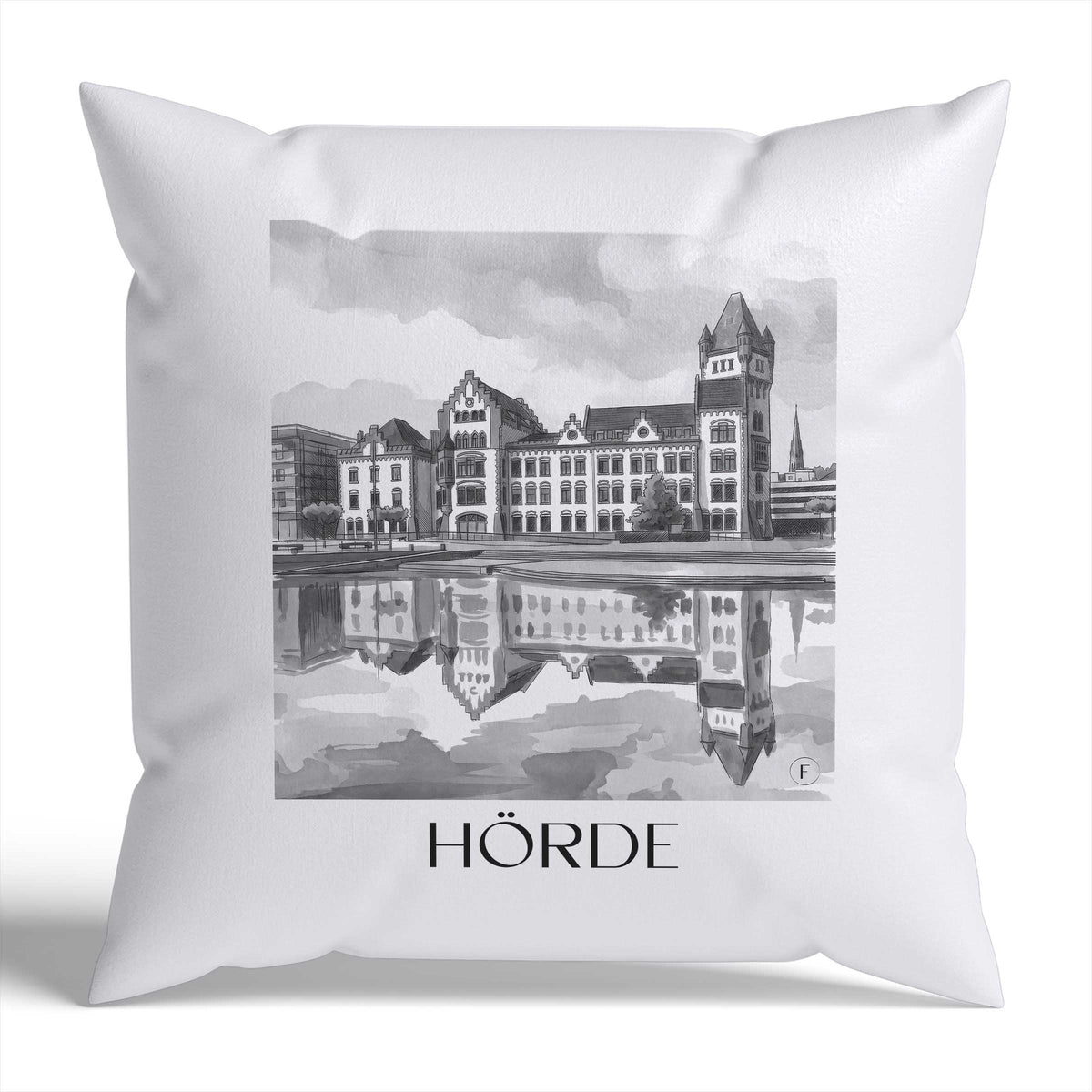 hörde-dortmund-deutschland-kissenbezug-aquarell-schwarz-weiss