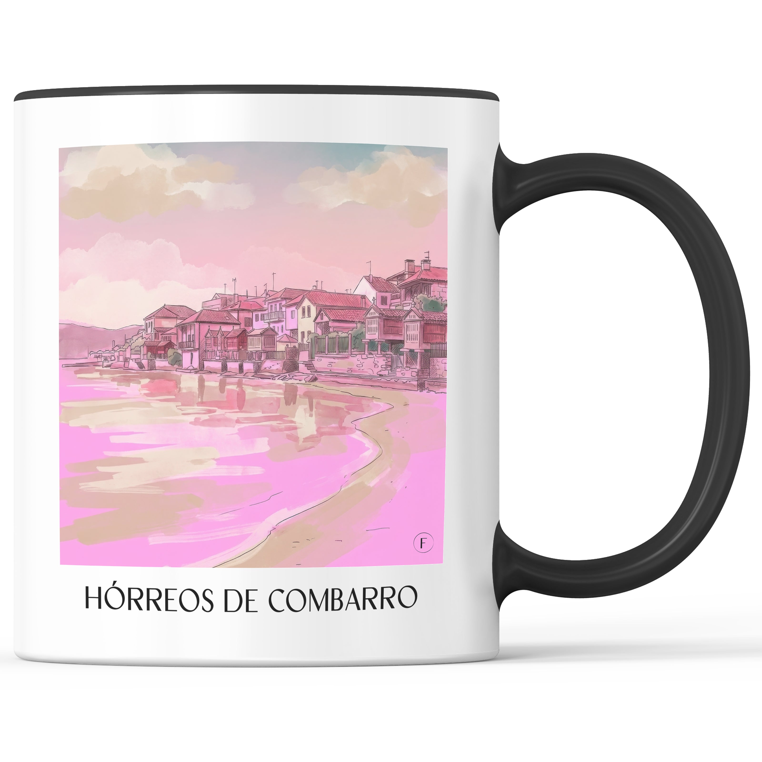 hórreos-de-combarro-spanien-spanien-kaffeebecher-aquarell-pink-rosa