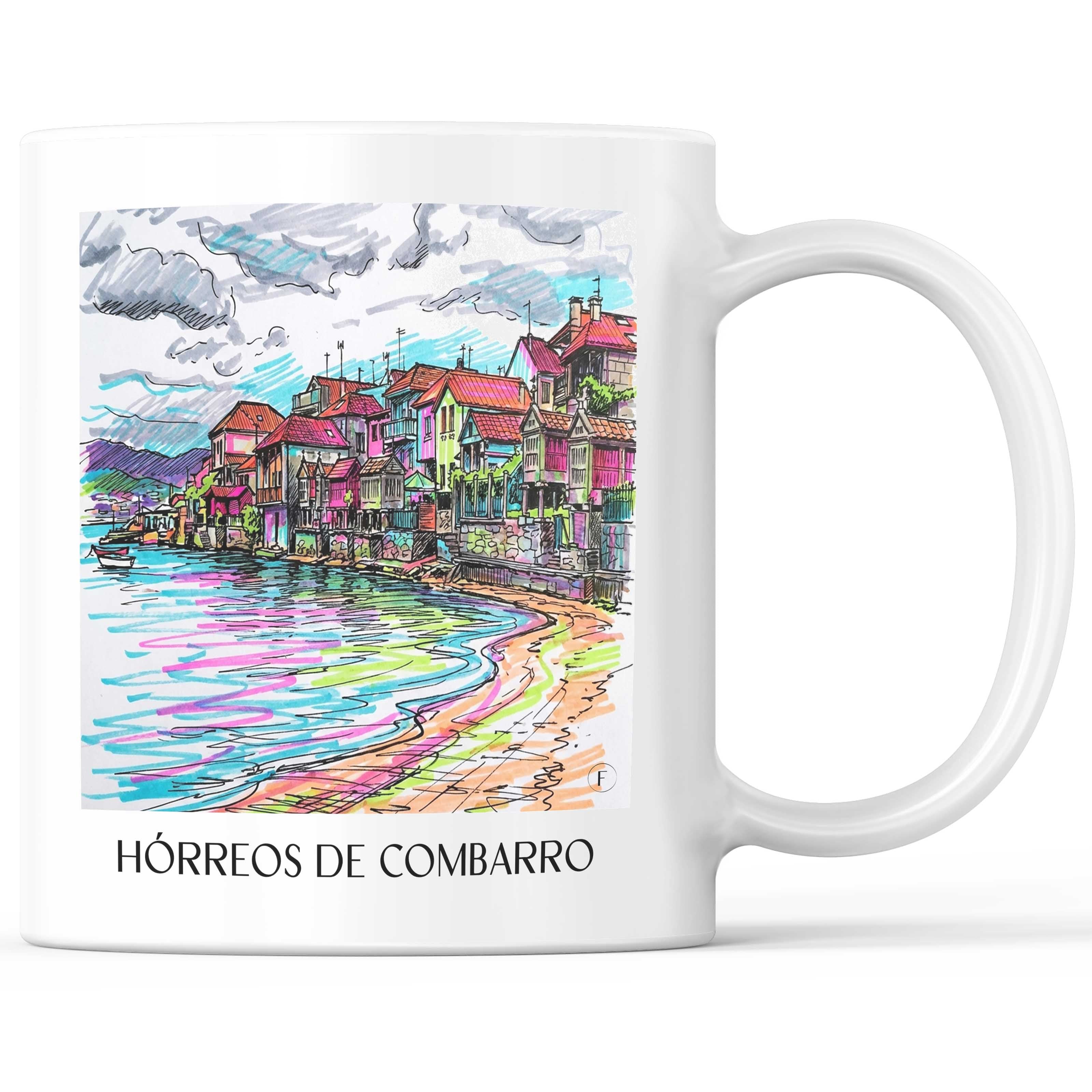 Hórreos de Combarro Kaffeebecher - Spanien - Spanien Becher - Kaffeetasse im Tag Graffiti Stil - favplace