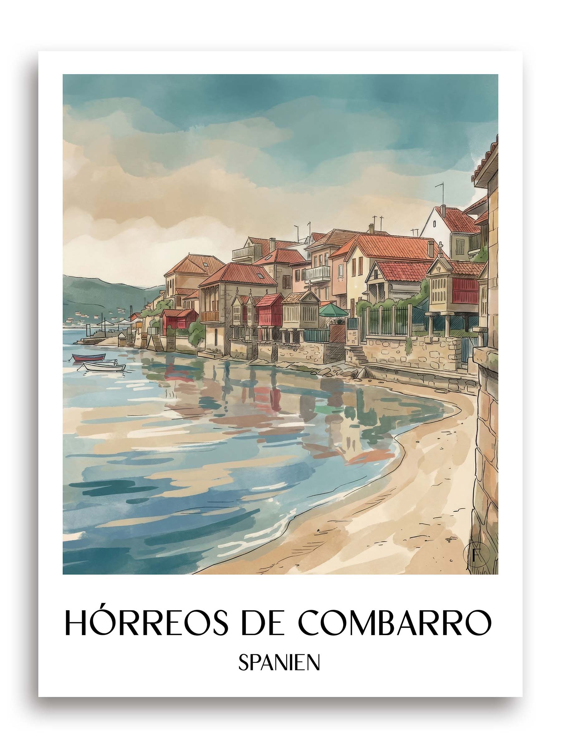 hórreos-de-combarro-spanien-spanien-und-spanien-poster-aquarell