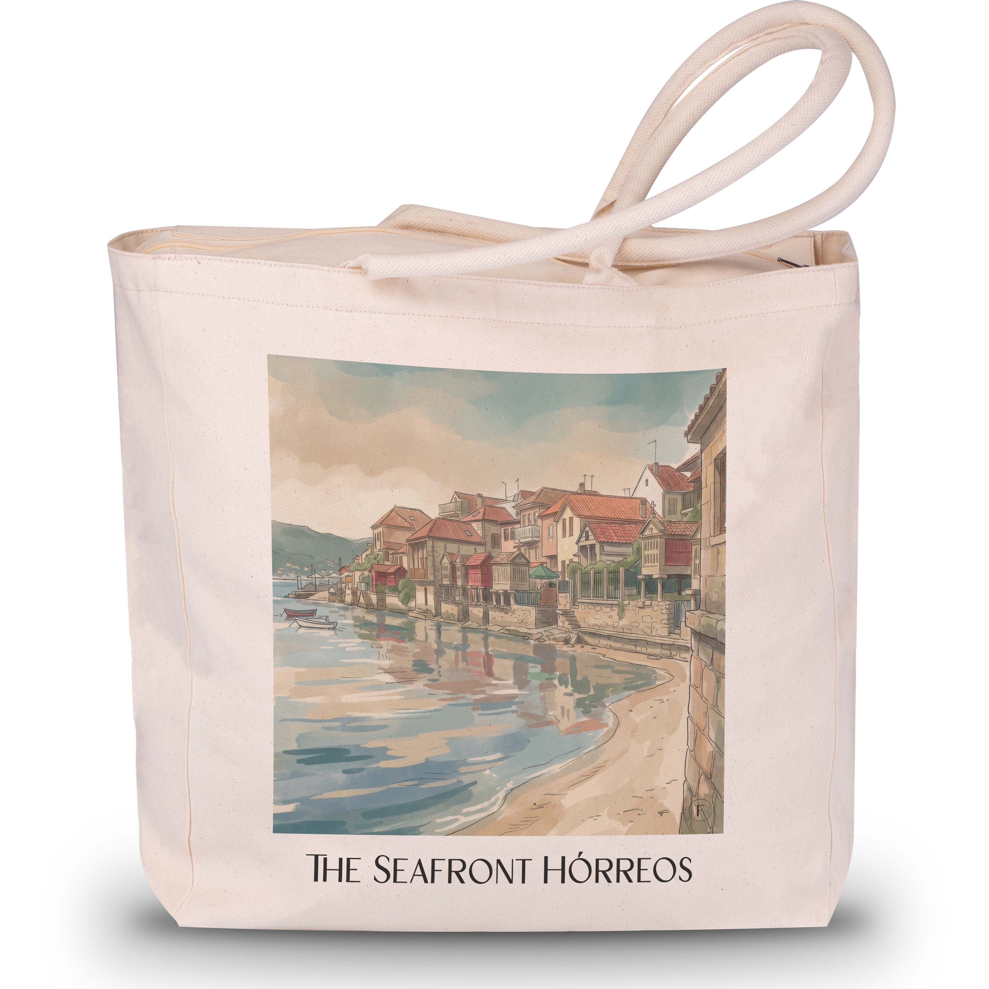 Hórreos de Combarro Shopping Tasche - Spanien - Spanien Tote Bag - Einkaufstasche im Aquarell Stil - favplace