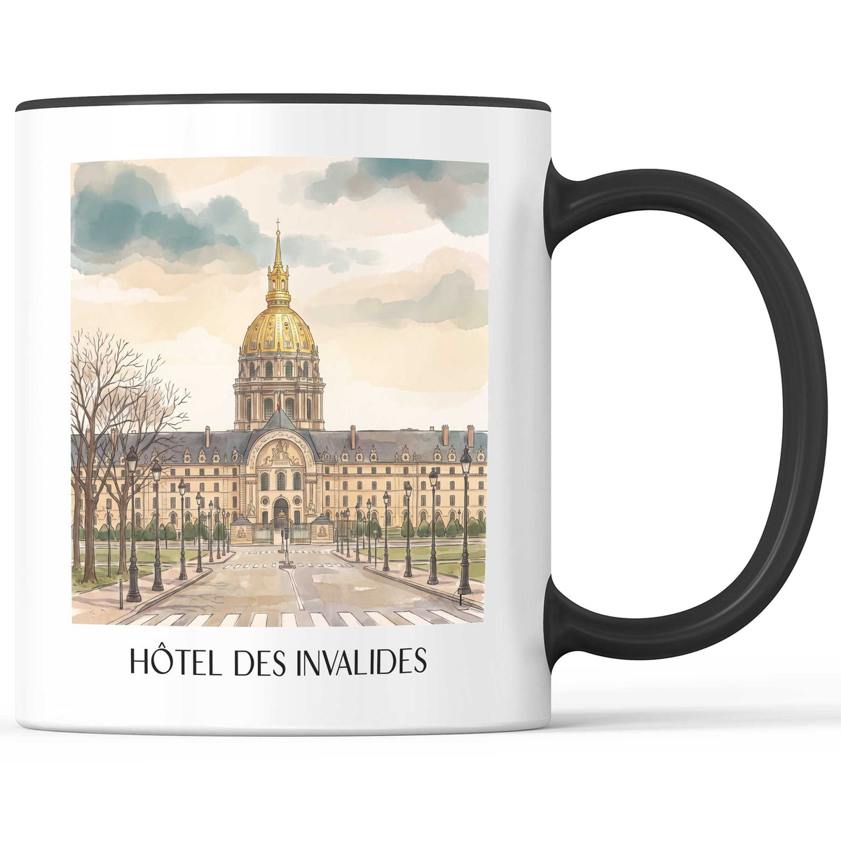 Hôtel des Invalides Kaffeebecher - Paris - Frankreich Becher - Kaffeetasse im Aquarell Stil - favplace