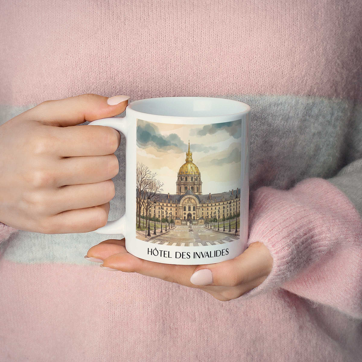 hôtel-des-invalides-paris-frankreich-kaffeebecher-aquarell