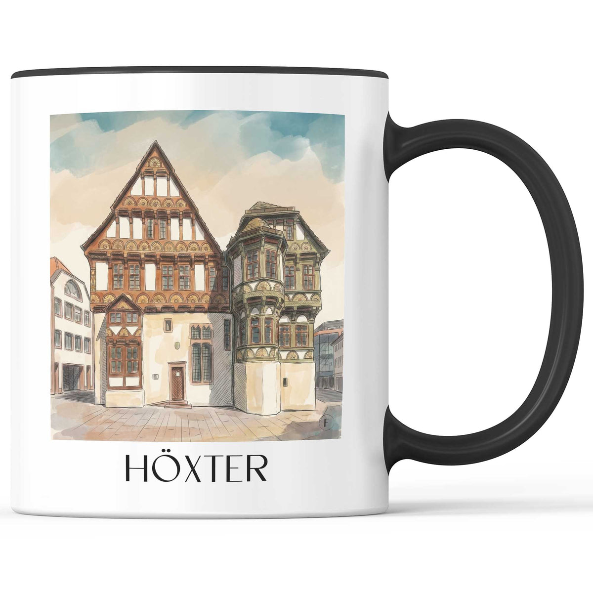 höxter-ostwestfalen-deutschland-kaffeebecher-aquarell