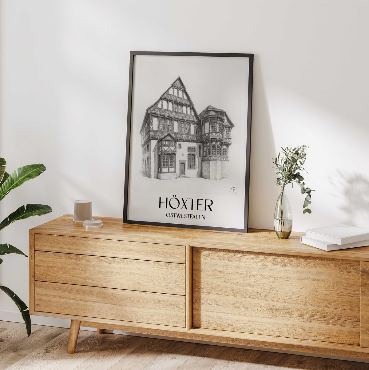 höxter-ostwestfalen-deutschland-poster-bleistift-zeichnung-drawing