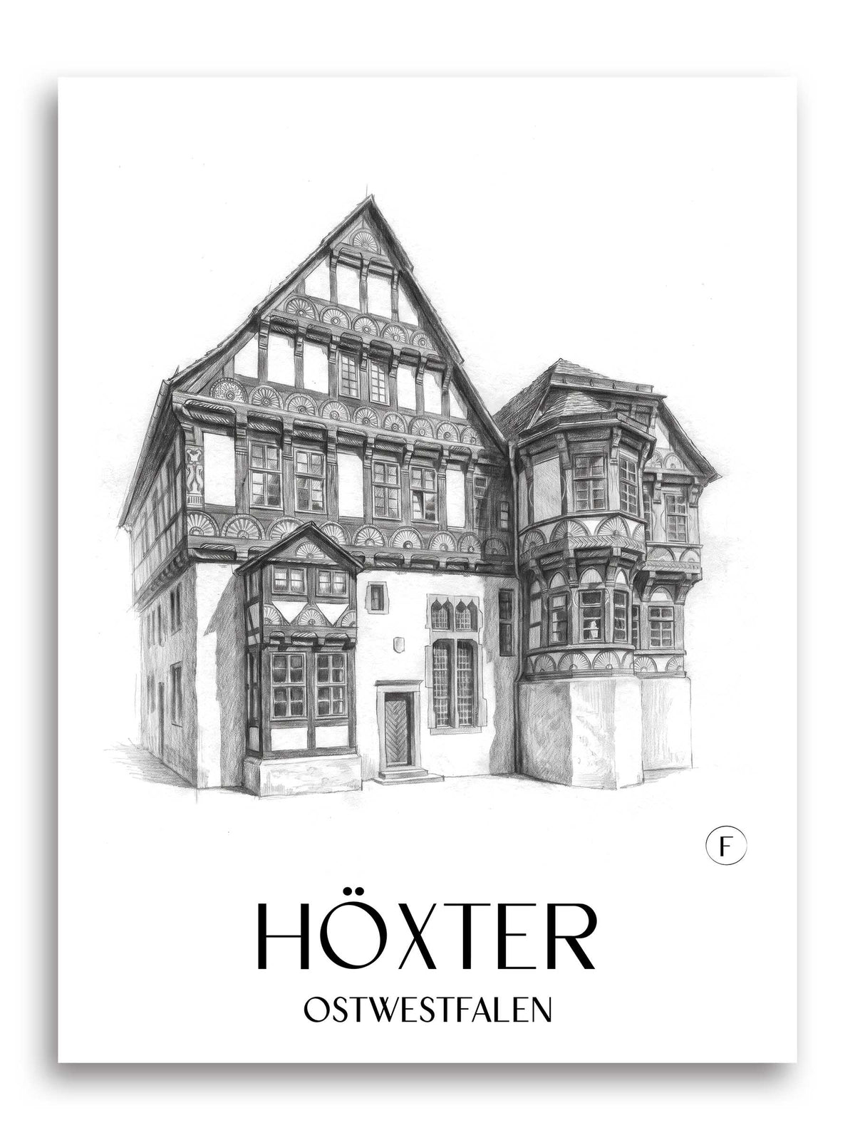 höxter-ostwestfalen-deutschland-poster-bleistift-zeichnung-drawing