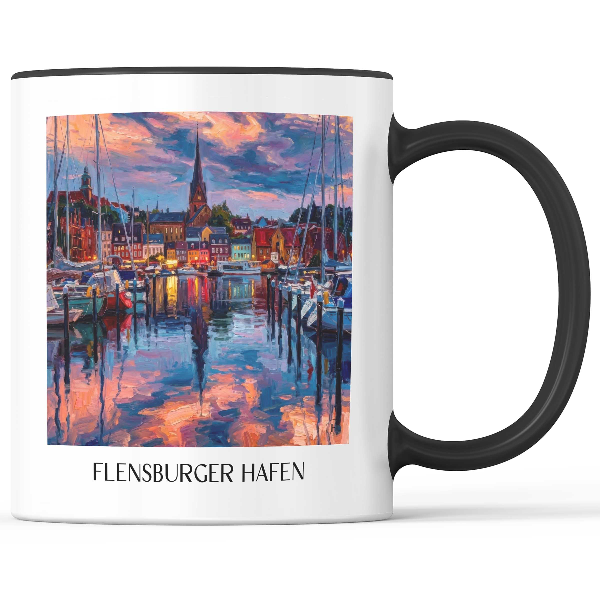 hafen-flensburg-deutschland-kaffeebecher-oil-painting-oelgemaelde