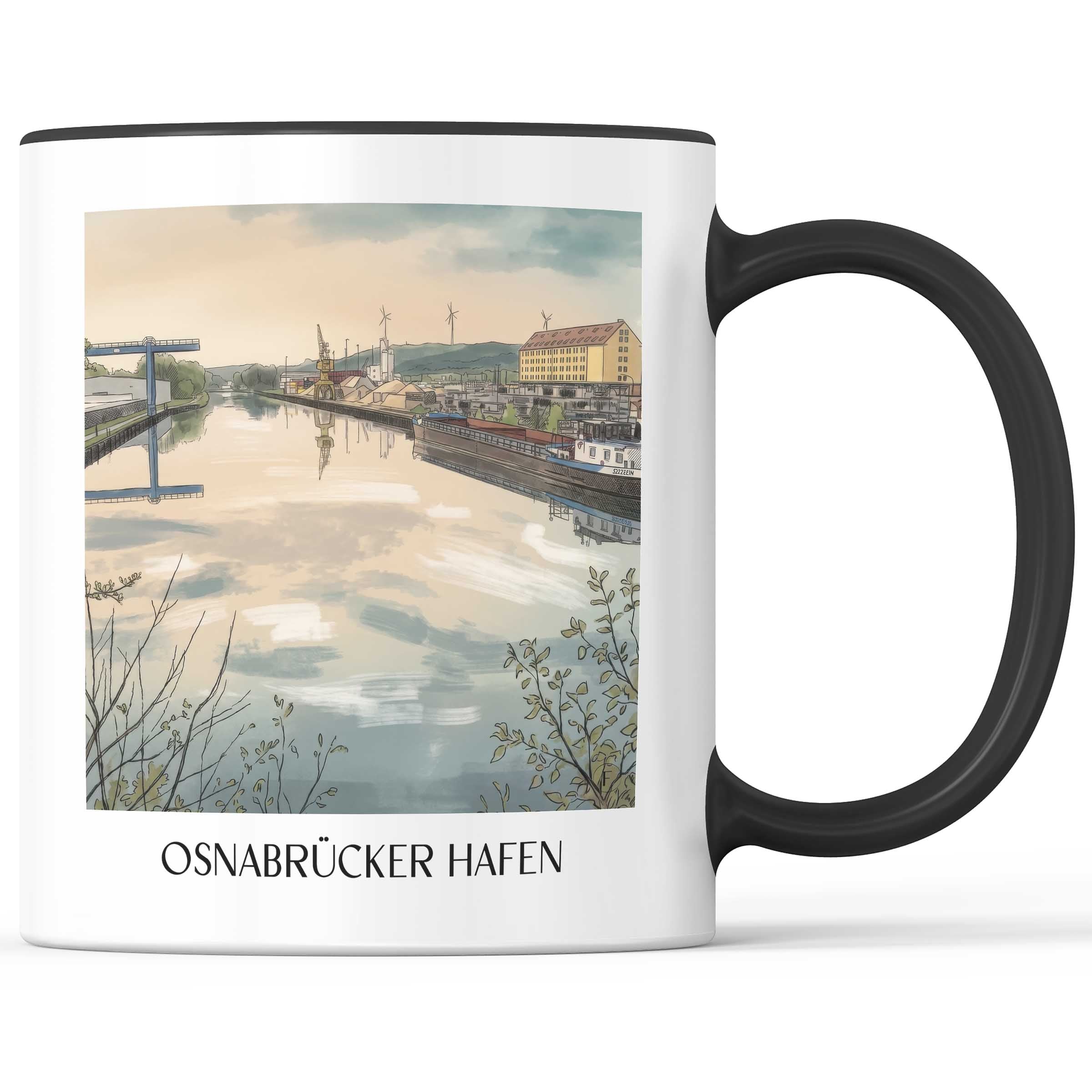 hafen-osnabrück-deutschland-kaffeebecher-aquarell