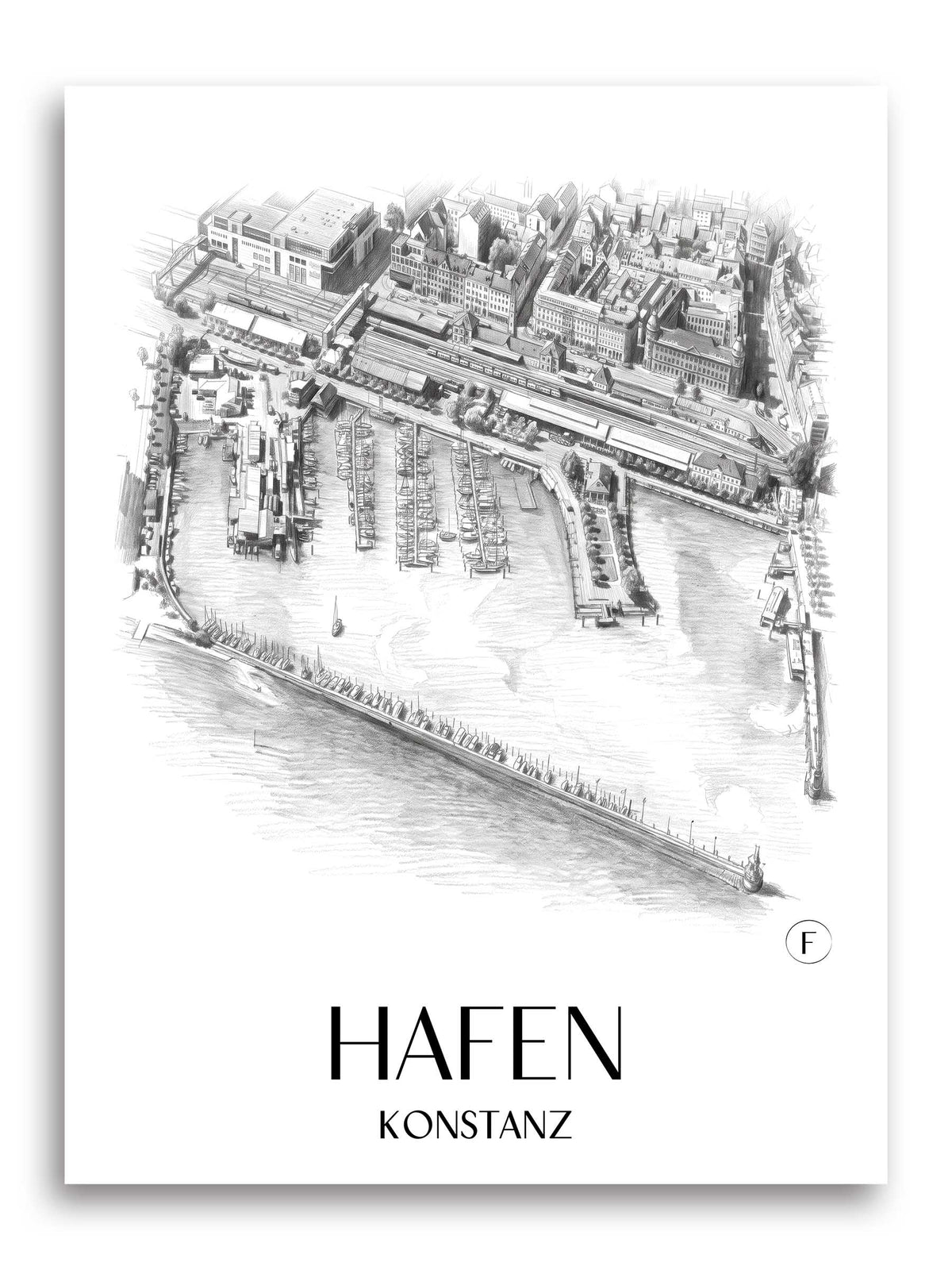 hafen-konstanz-deutschland-poster-bleistift-zeichnung-drawing