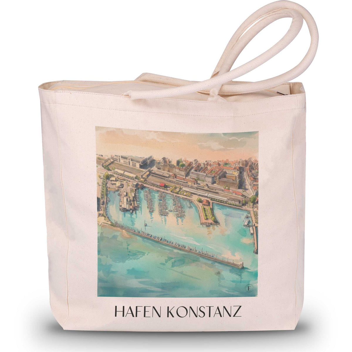 hafen-konstanz-deutschland-einkaufstasche-aquarell