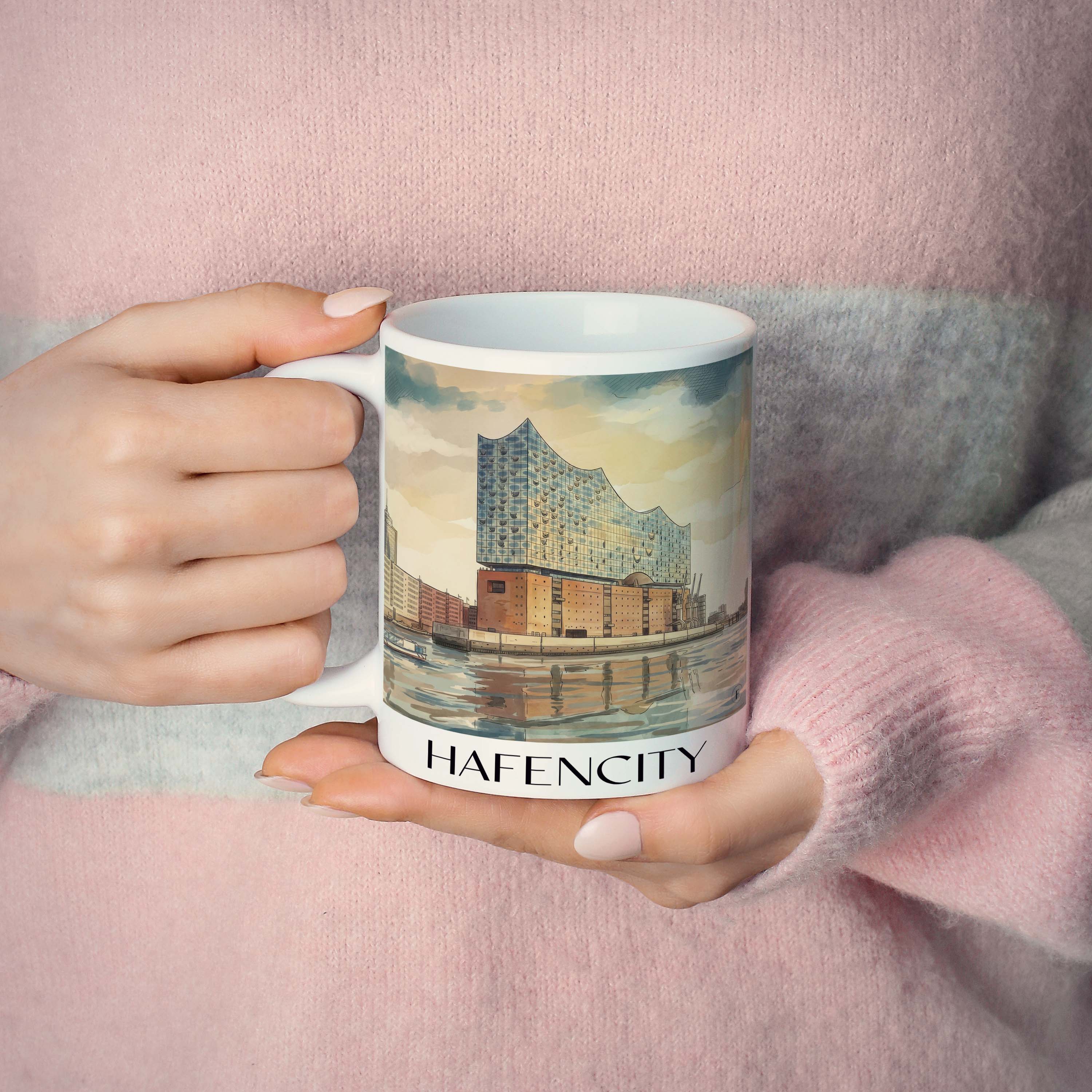 hafencity-hamburg-deutschland-kaffeebecher-aquarell