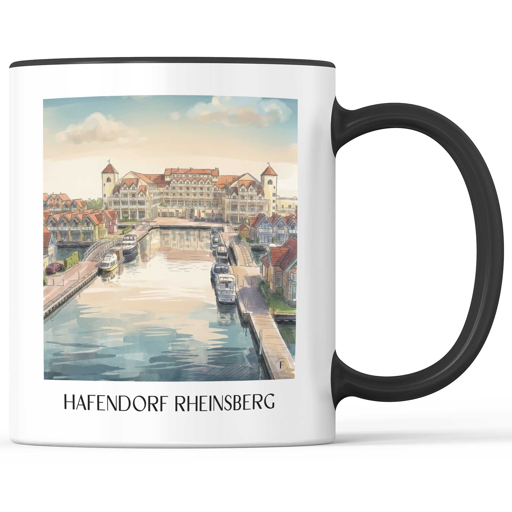 hafendorf-rheinsberg-brandenburg-deutschland-kaffeebecher-aquarell