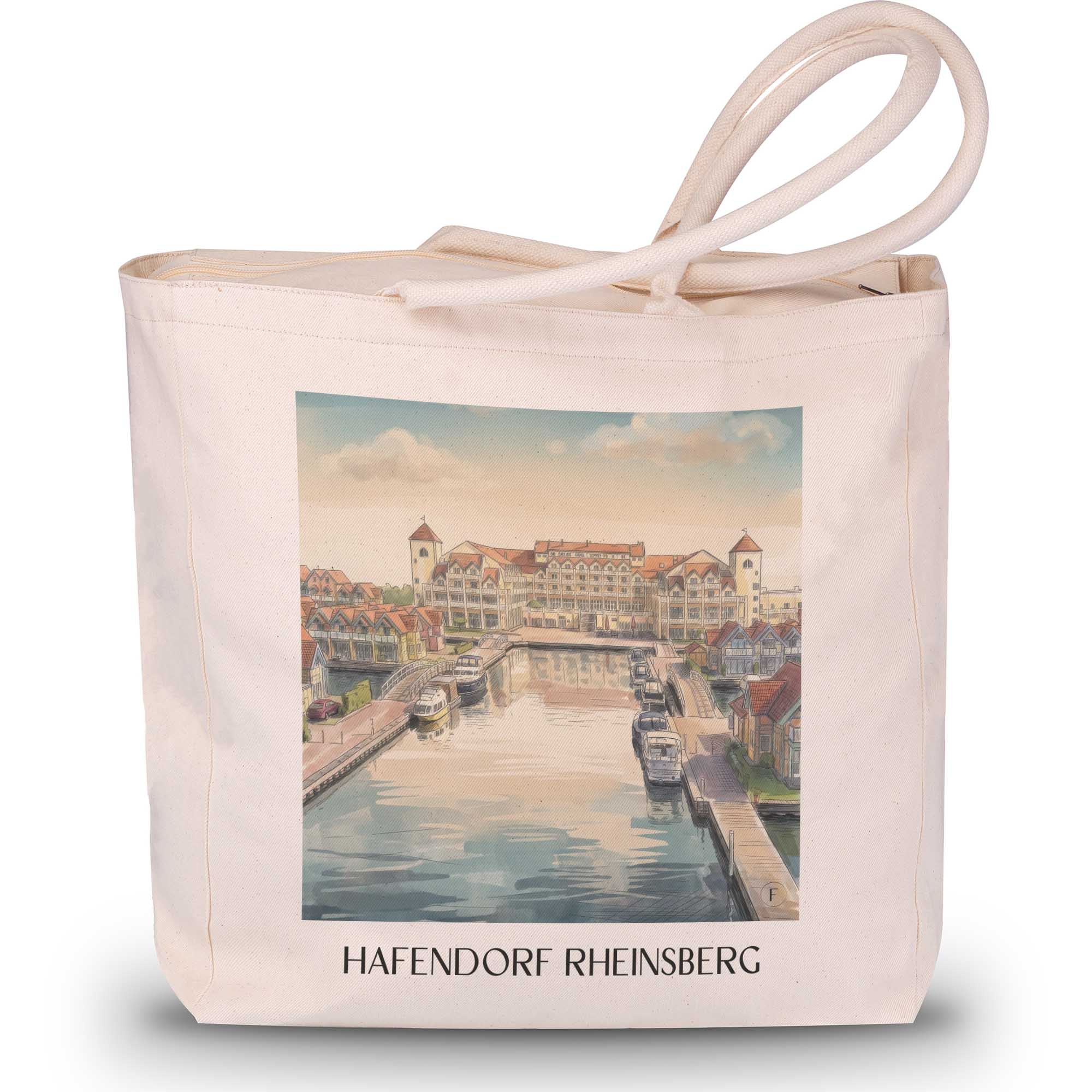 hafendorf-rheinsberg-brandenburg-deutschland-einkaufstasche-aquarell