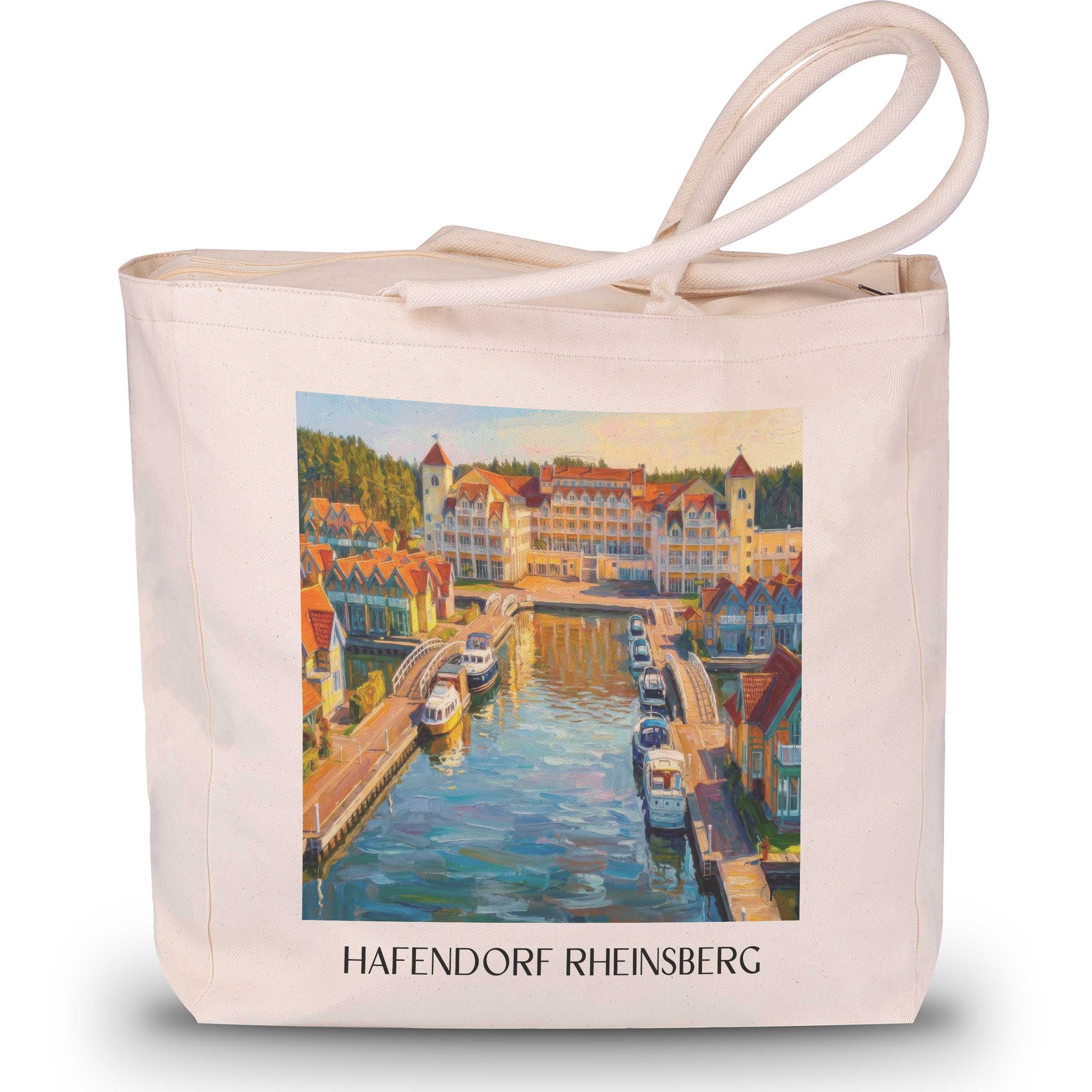 hafendorf-rheinsberg-brandenburg-deutschland-einkaufstasche-oil-painting-oelgemaelde