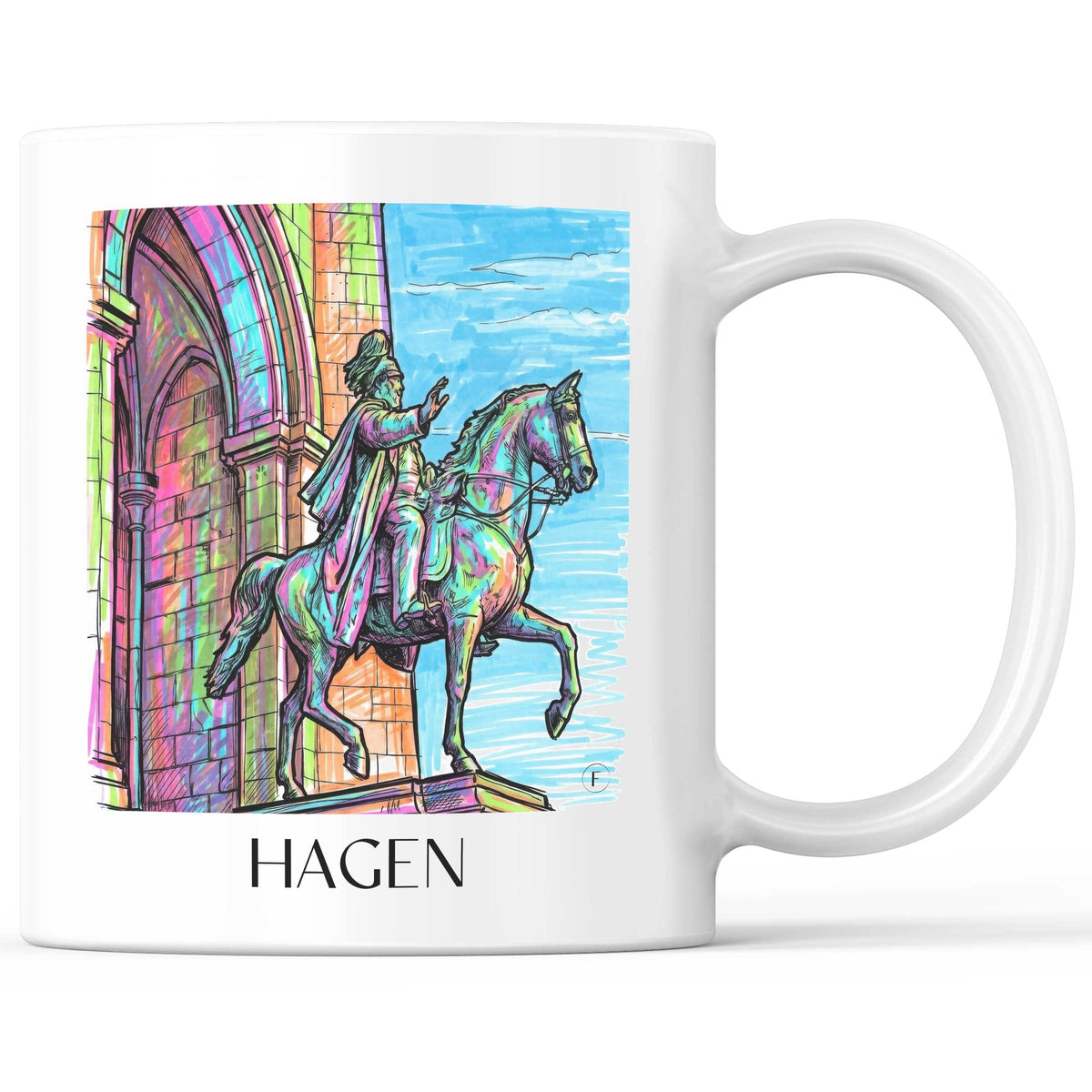 Hagen Kaffeebecher - Sauerland - Deutschland Becher - Kaffeetasse im Tag Graffiti Stil - favplace