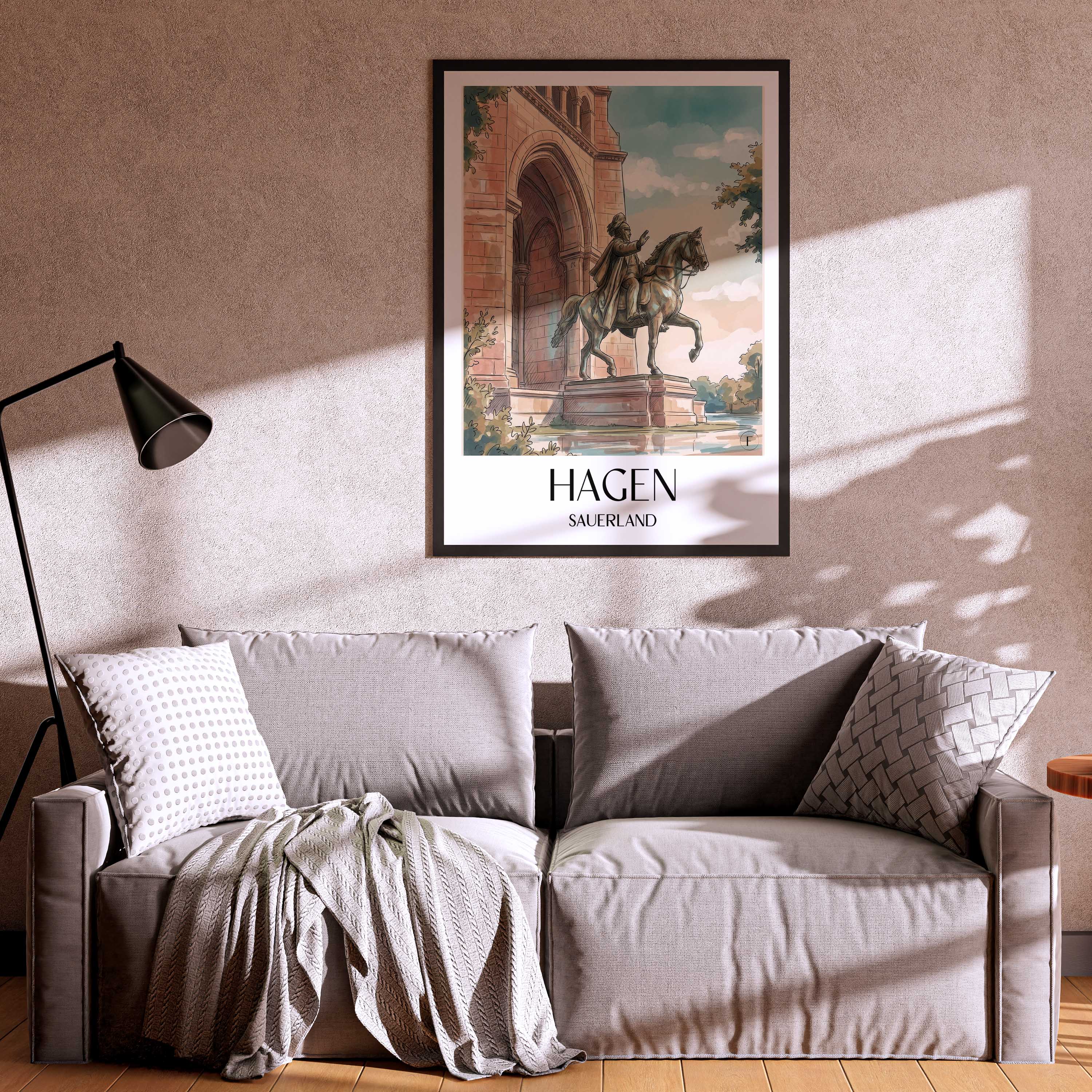 hagen-sauerland-deutschland-poster-aquarell