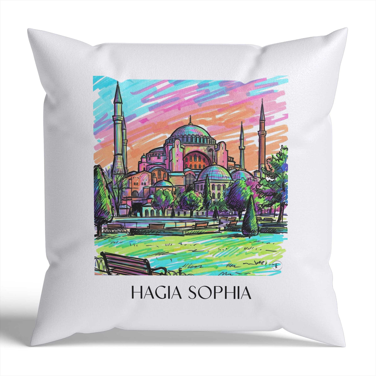 hagia-sophia-türkei-türkei-kissenbezug-graffiti
