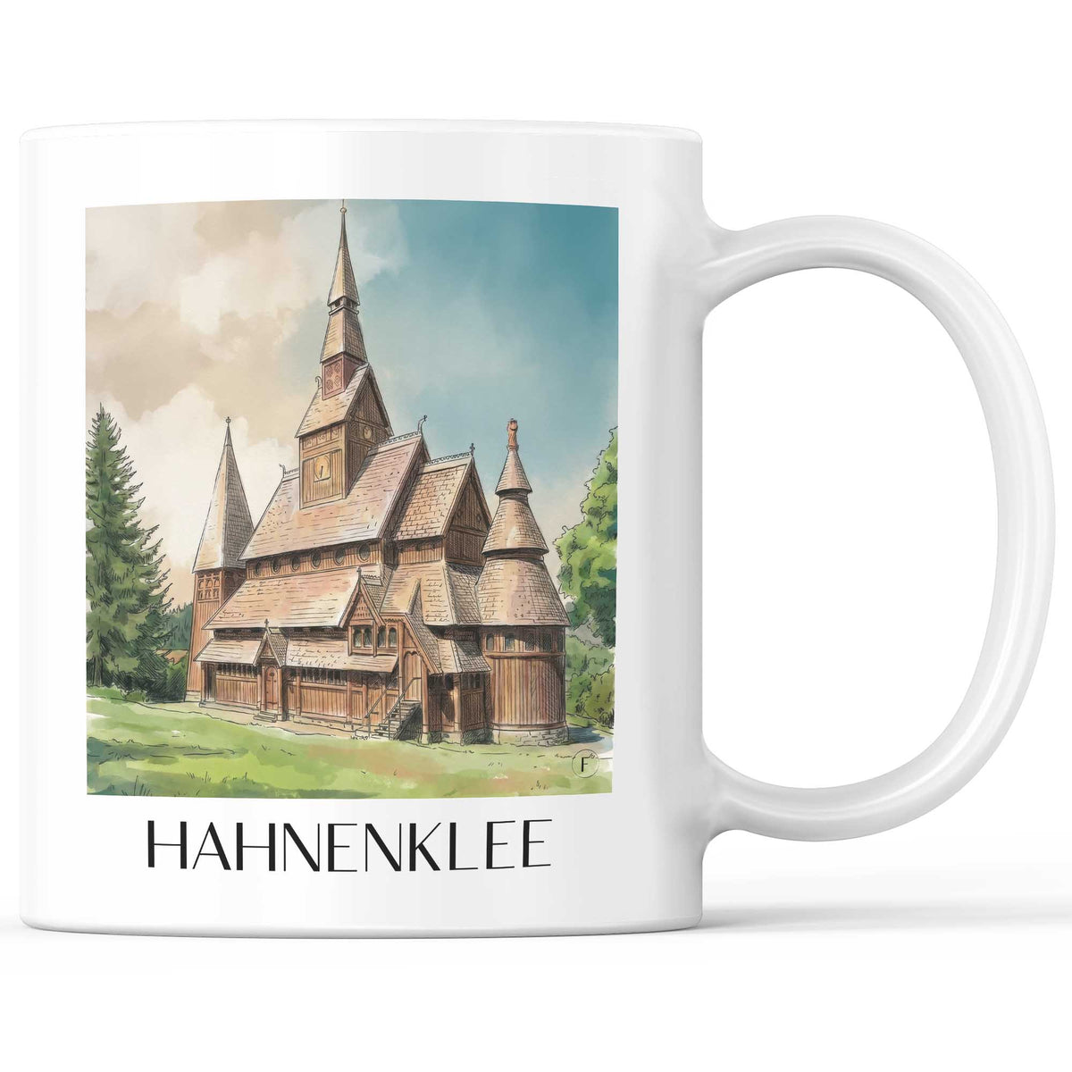 Hahnenklee Kaffeebecher - Goslar - Deutschland Becher - Kaffeetasse im Aquarell Stil - favplace