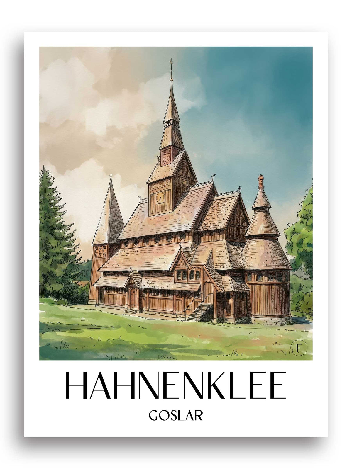 hahnenklee-goslar-deutschland-poster-aquarell