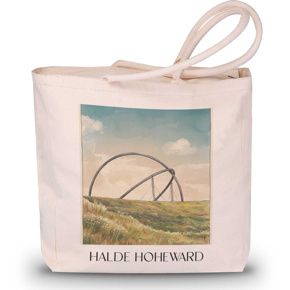 halde-hoheward-recklinghausen-deutschland-einkaufstasche-aquarell