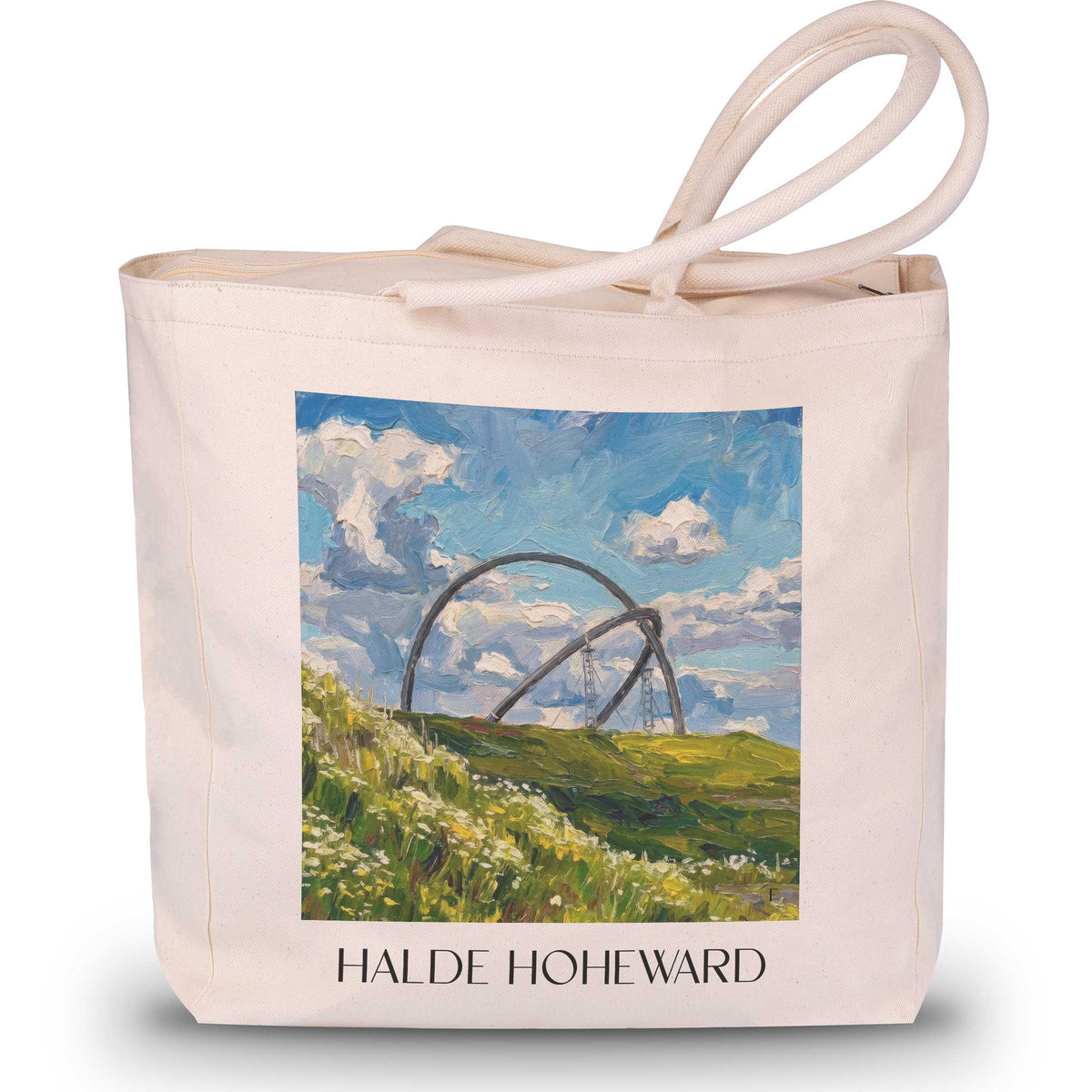 Halde Hoheward Shopping Tasche - Recklinghausen - Deutschland Tote Bag - Einkaufstasche im Ölgemälde Stil - favplace