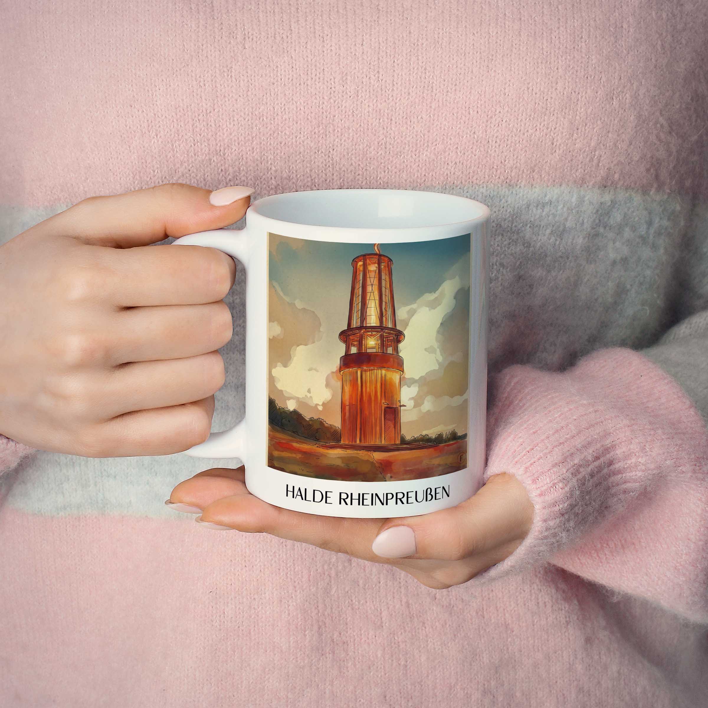 halde-rheinpreußen-moers-deutschland-kaffeebecher-aquarell