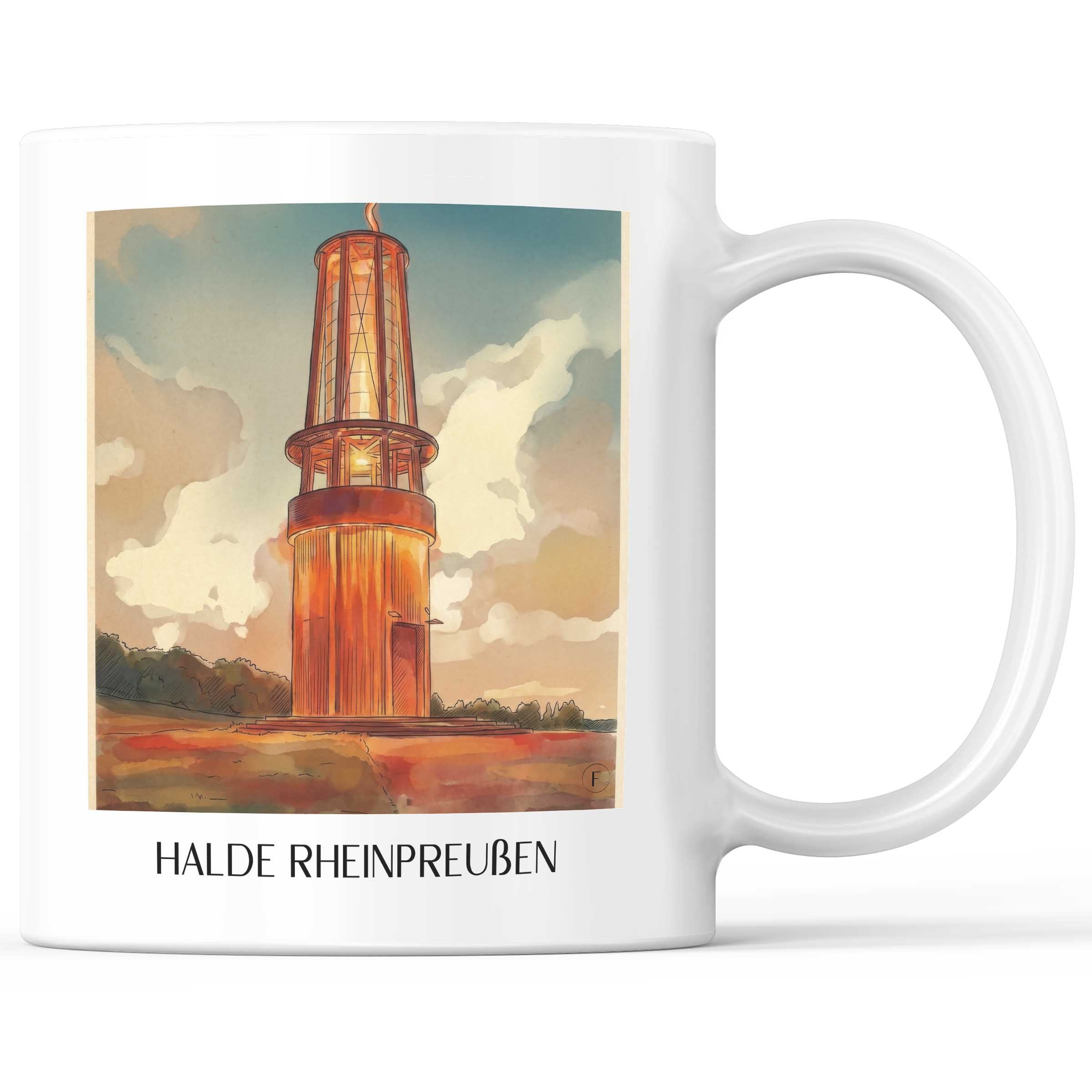 halde-rheinpreußen-moers-deutschland-kaffeebecher-aquarell