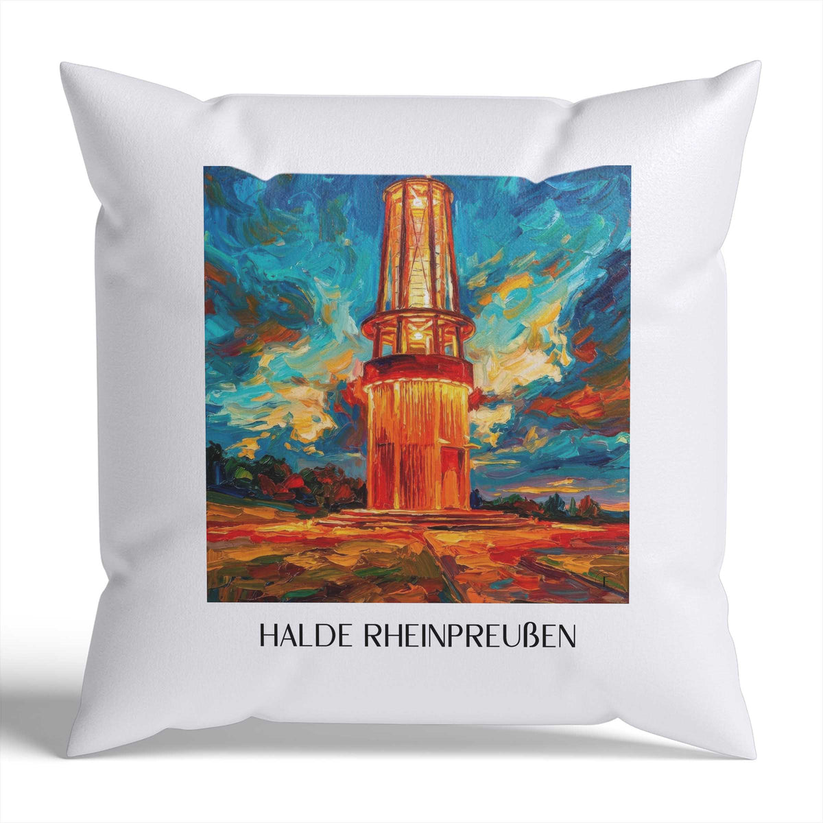 halde-rheinpreußen-moers-deutschland-kissenbezug-oil-painting-oelgemaelde