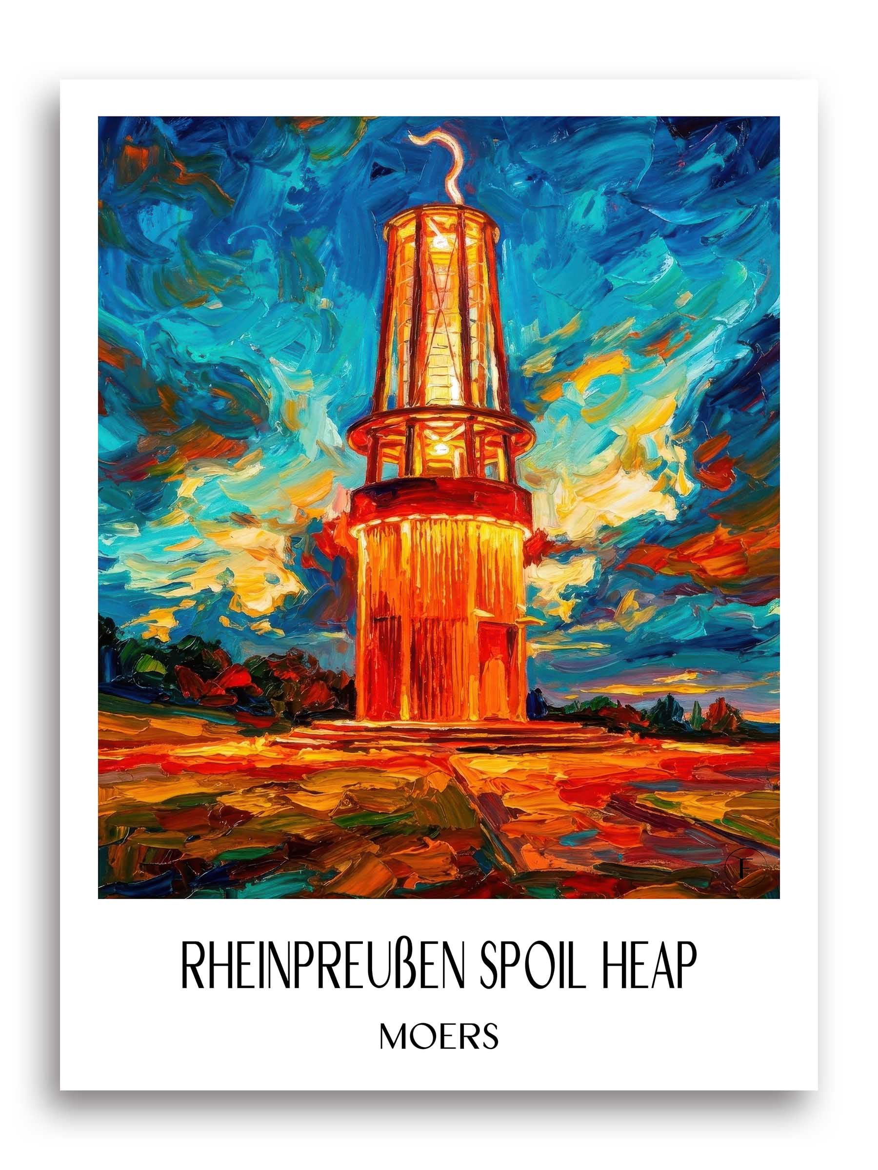 Halde Rheinpreußen Poster - Moers - Deutschland Kunstdruck - Ölgemälde von A4 bis A1 - favplace