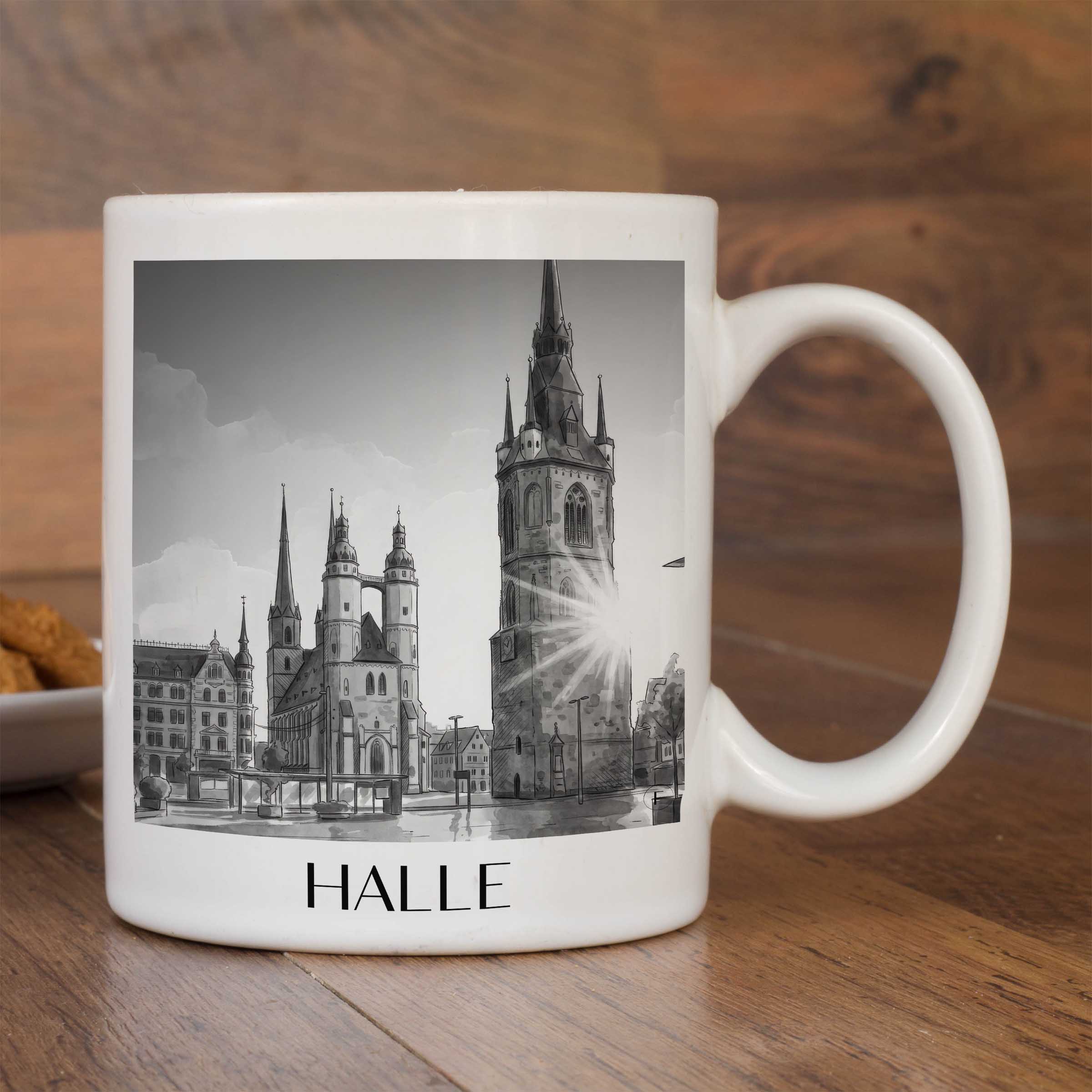 halle-sachsen-anhalt-deutschland-kaffeebecher-aquarell-schwarz-weiss