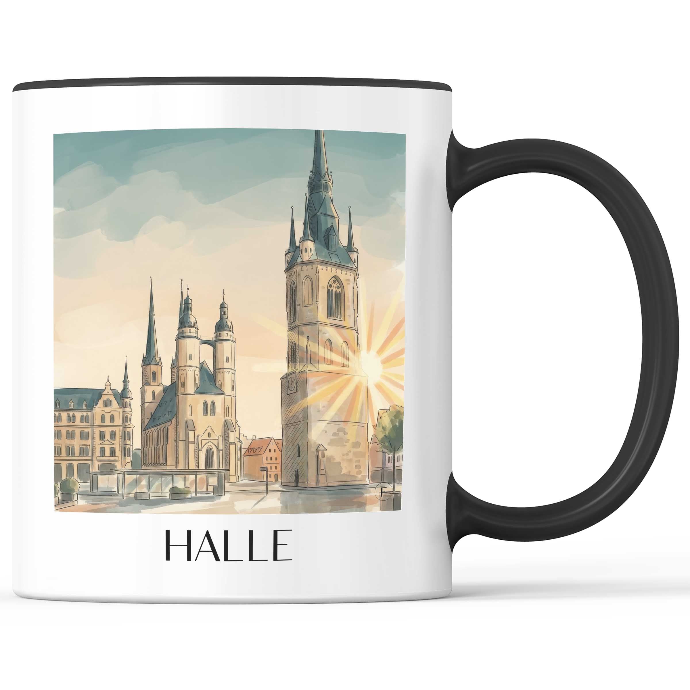 halle-sachsen-anhalt-deutschland-kaffeebecher-aquarell