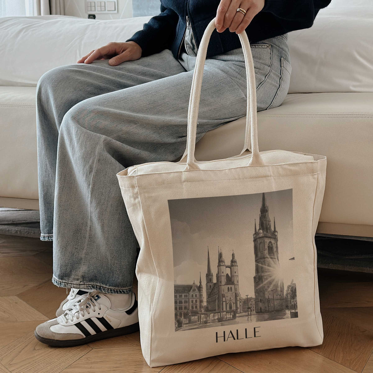 halle-sachsen-anhalt-deutschland-einkaufstasche-aquarell-schwarz-weiss