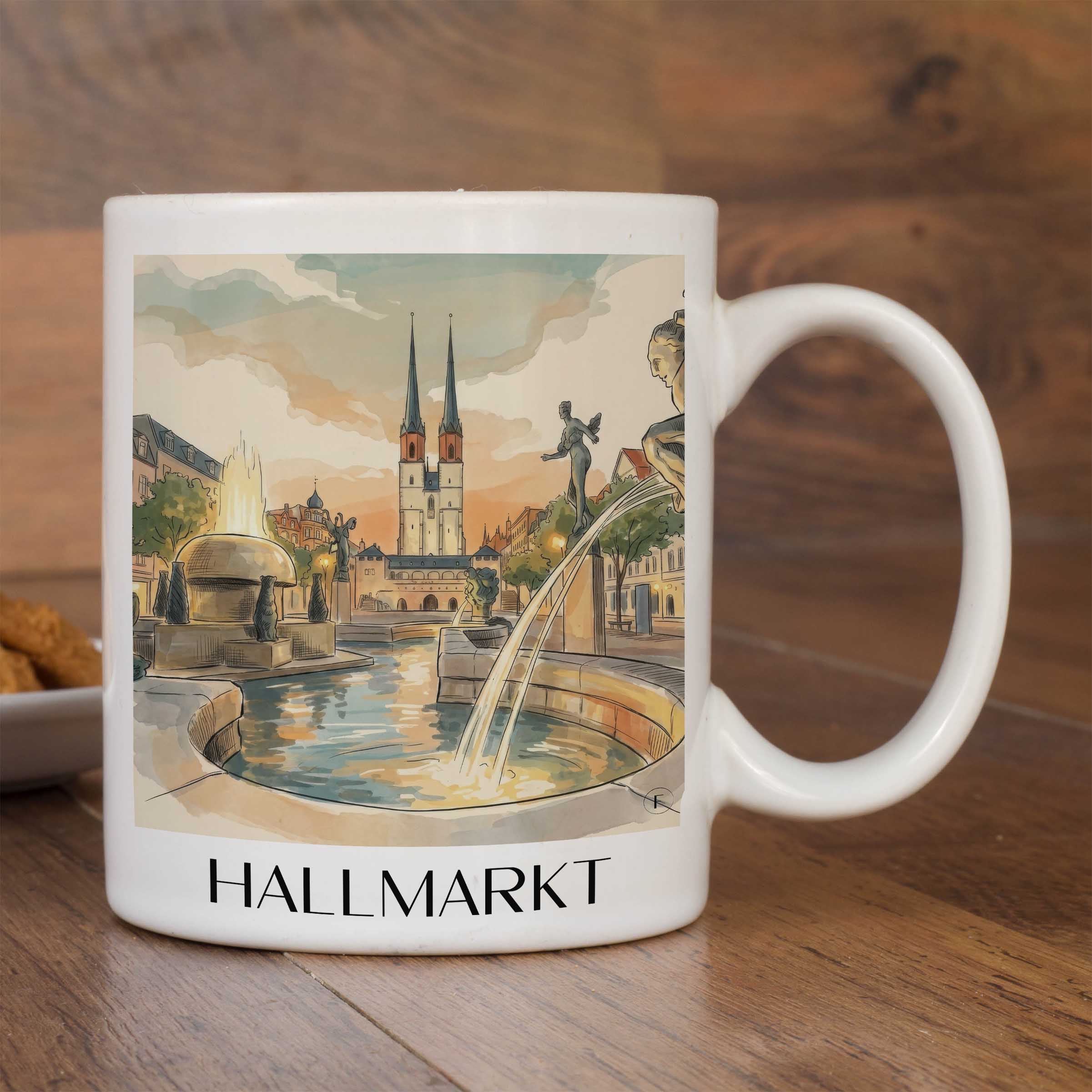 hallmarkt-halle-deutschland-kaffeebecher-aquarell
