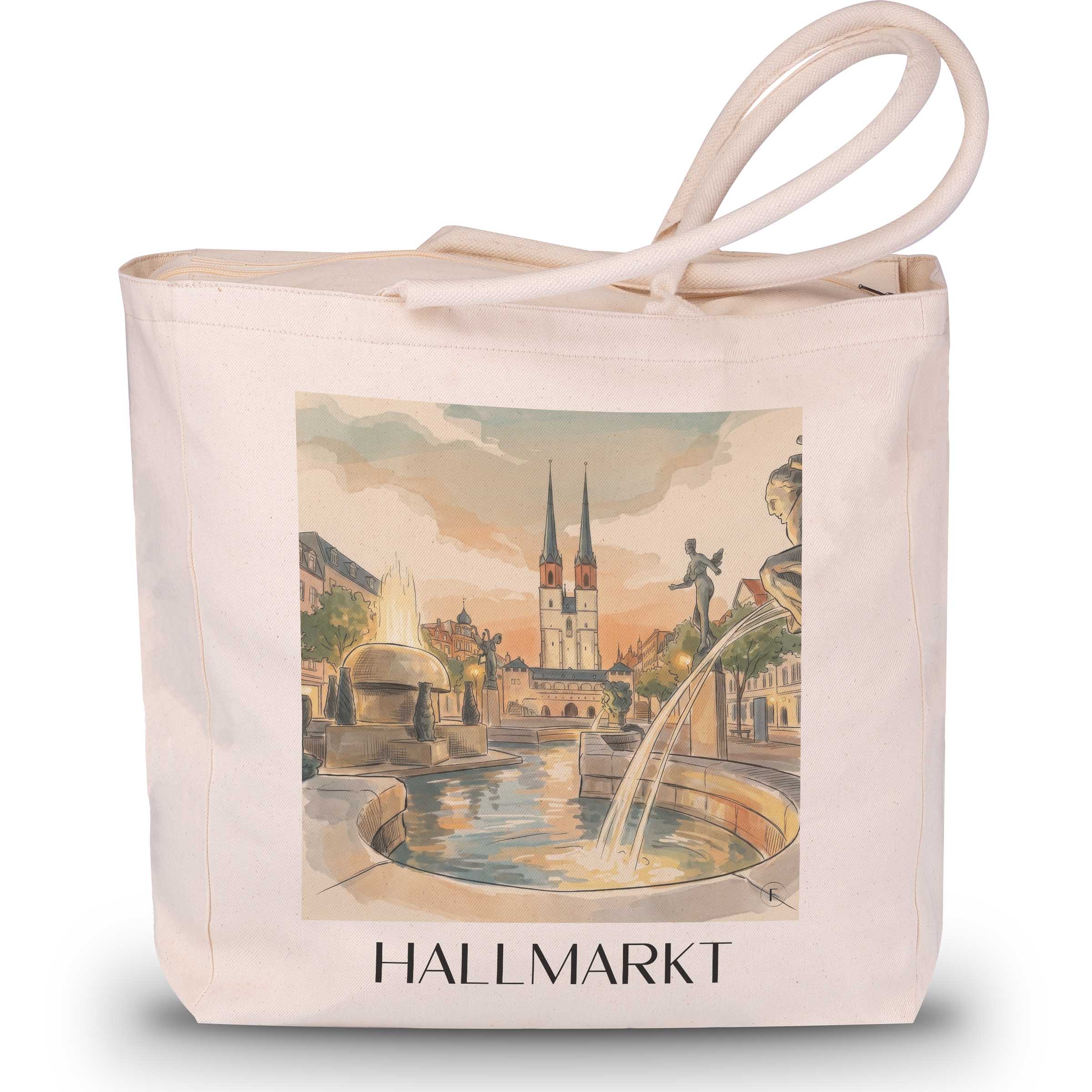 hallmarkt-halle-deutschland-einkaufstasche-aquarell