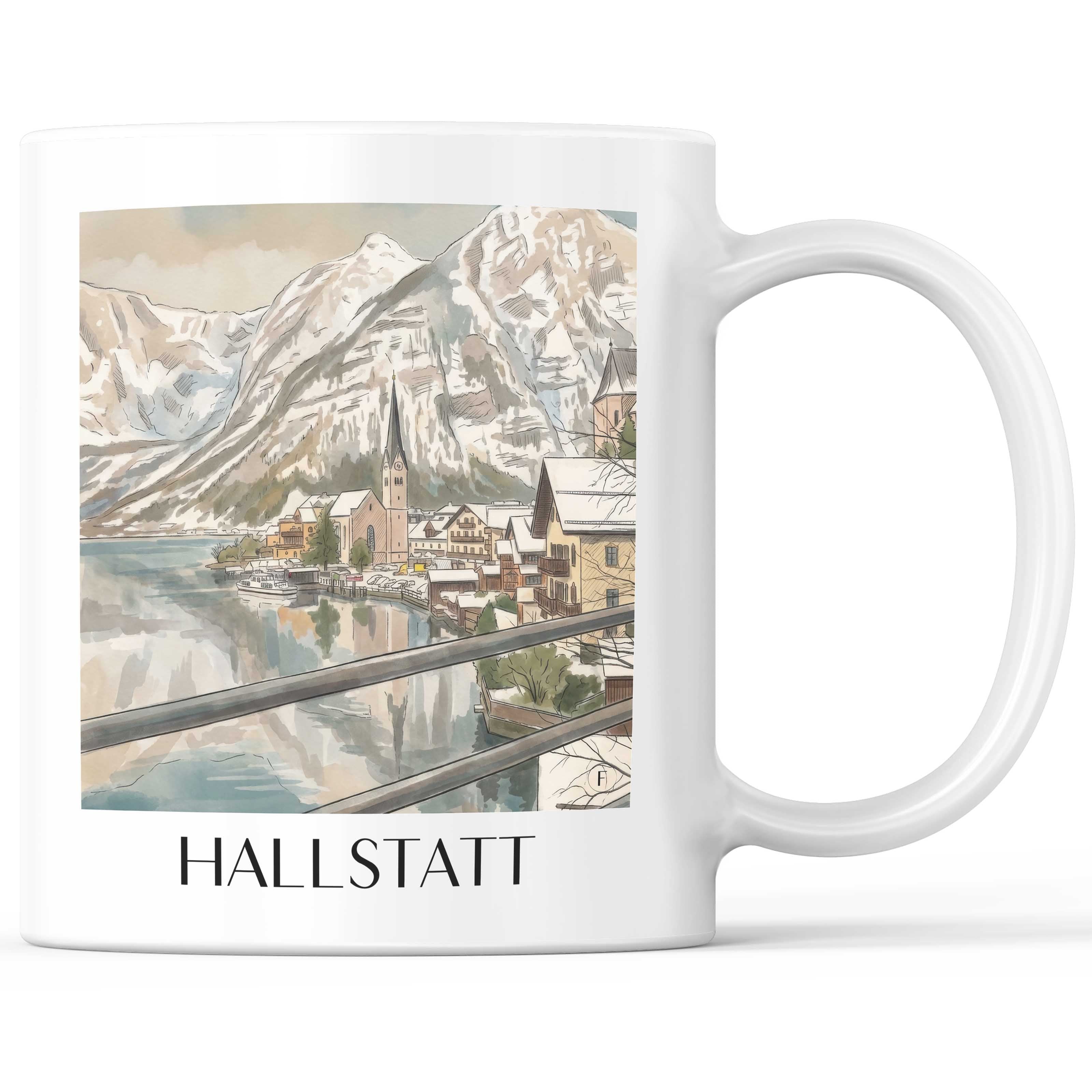 hallstatt-österreich-österreich-kaffeebecher-aquarell