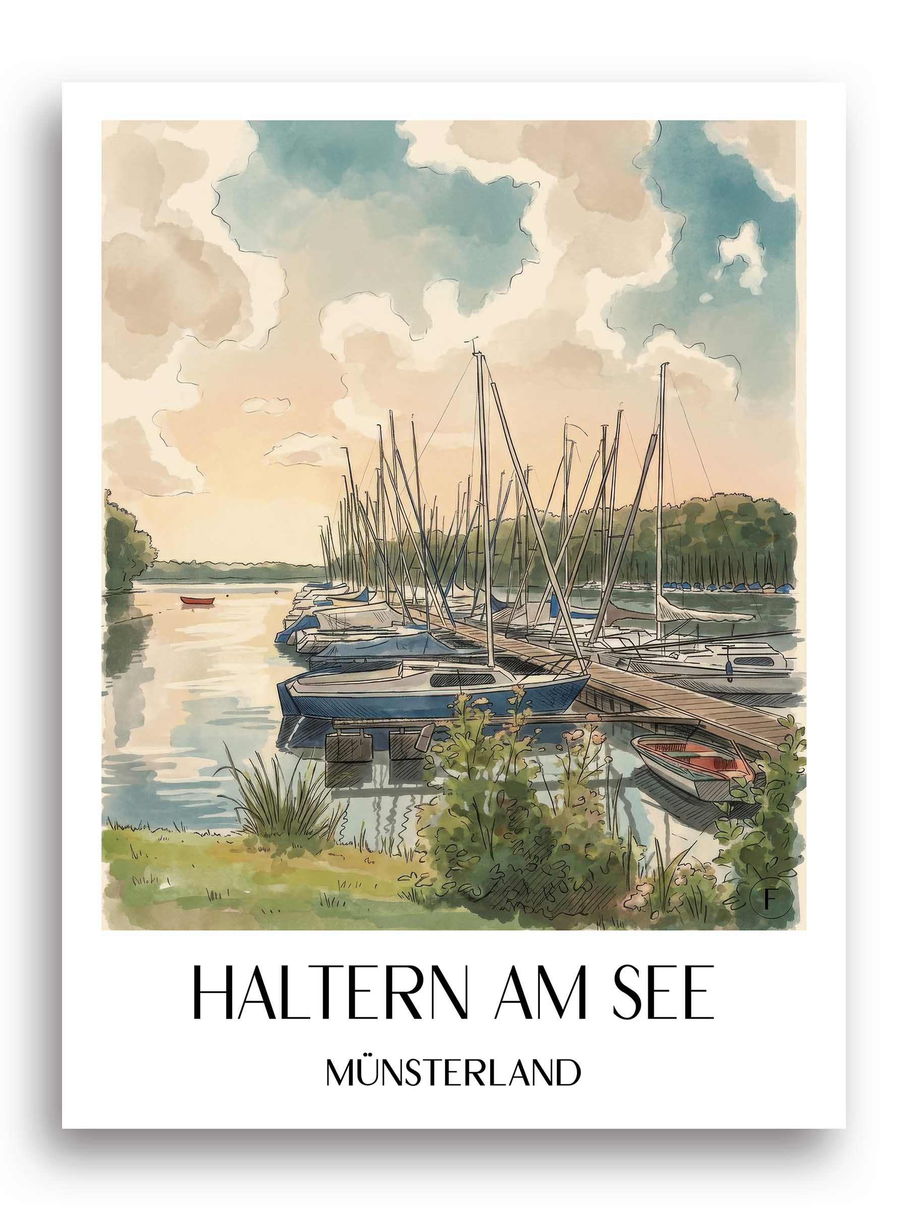 haltern-am-see-münsterland-deutschland-poster-aquarell