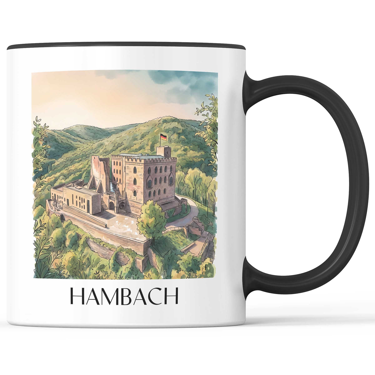 hambach-pfalz-deutschland-kaffeebecher-aquarell