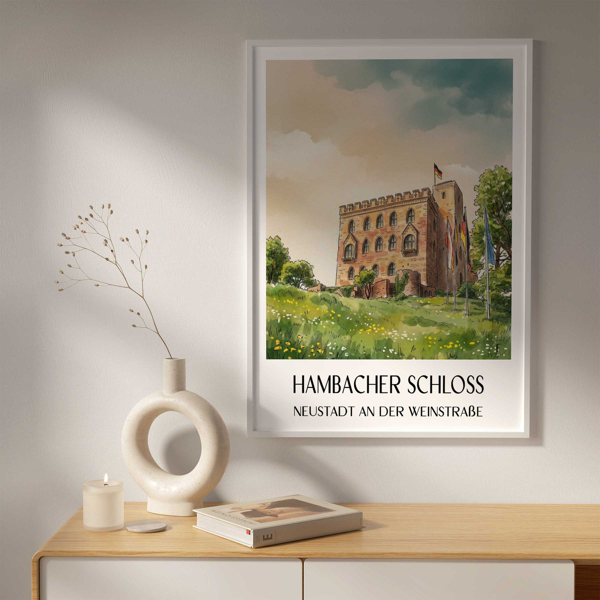 hambacher-schloss-neustadt-an-der-weinstraße-deutschland-poster-aquarell