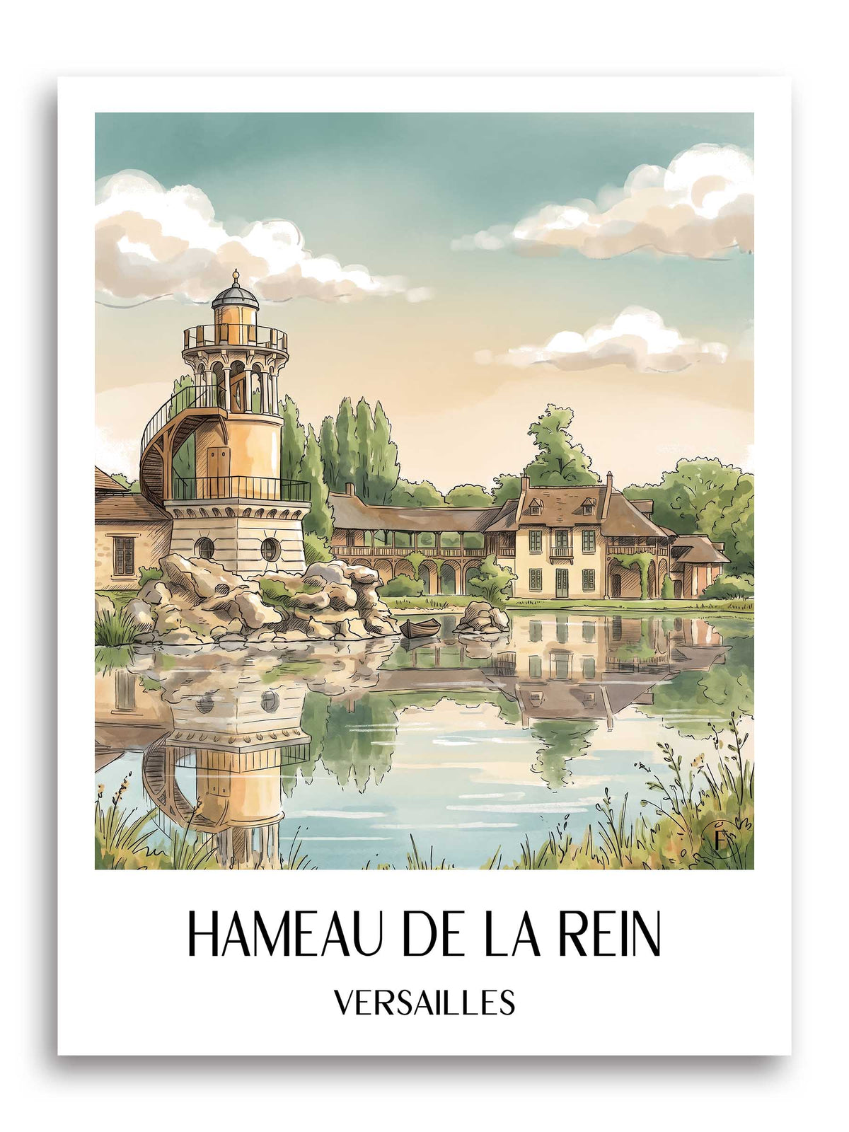 hameau-de-la-rein-versailles-frankreich-poster-aquarell