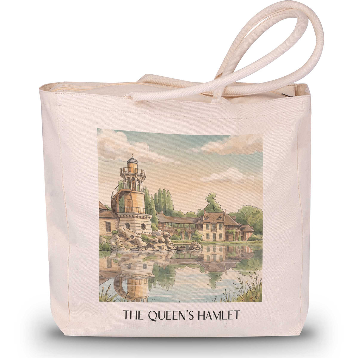 Hameau de la Rein Shopping Tasche - Versailles - Frankreich Tote Bag - Einkaufstasche im Aquarell Stil - favplace