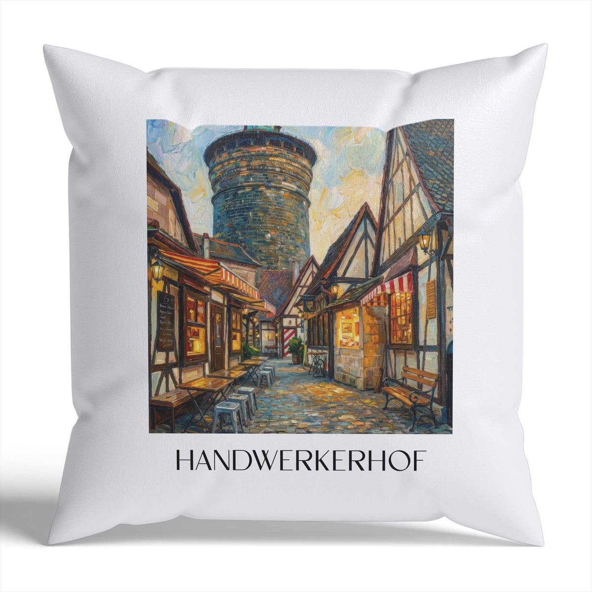 handwerkerhof-nürnberg-deutschland-kissenbezug-oil-painting-oelgemaelde