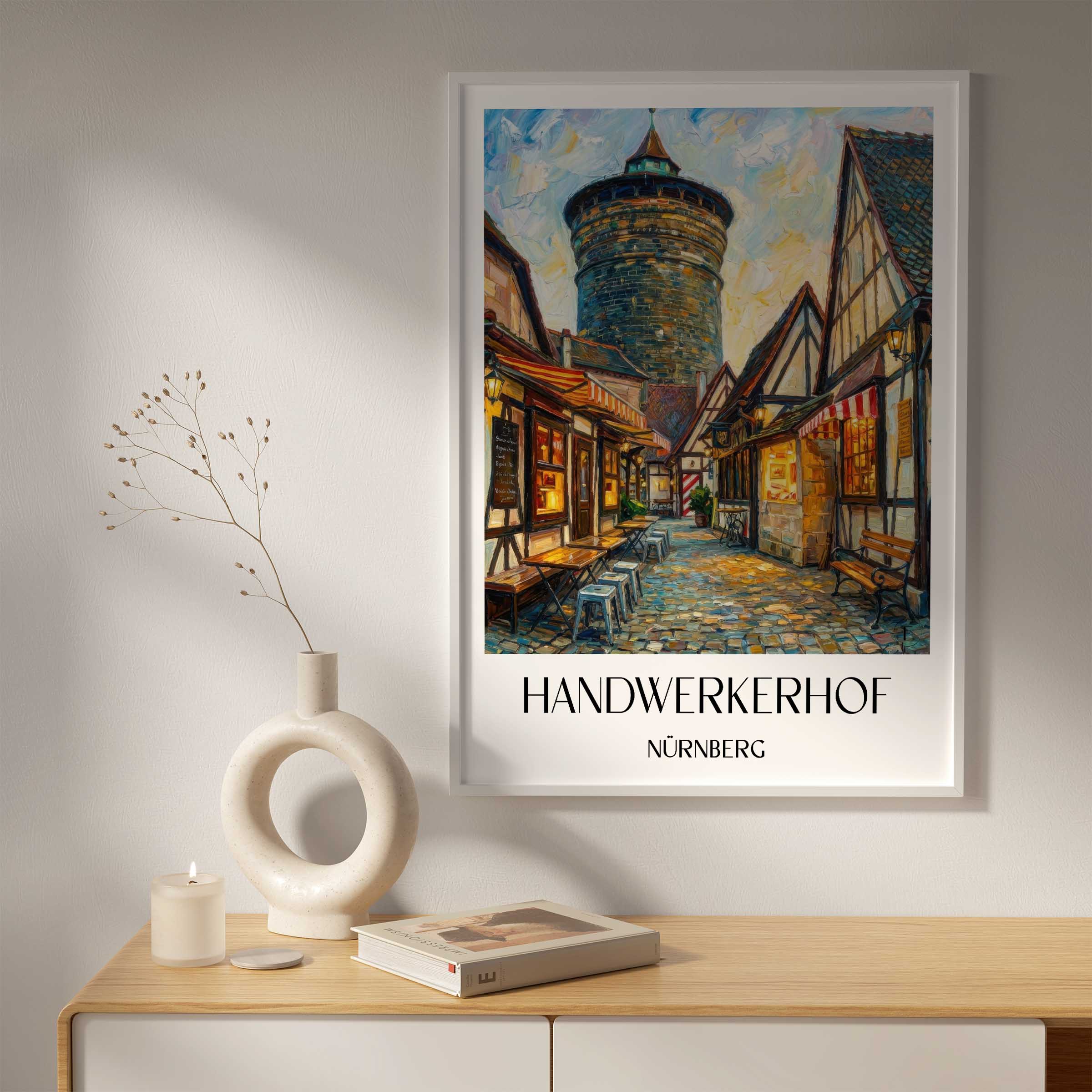 handwerkerhof-nürnberg-deutschland-poster-oil-painting-oelgemaelde