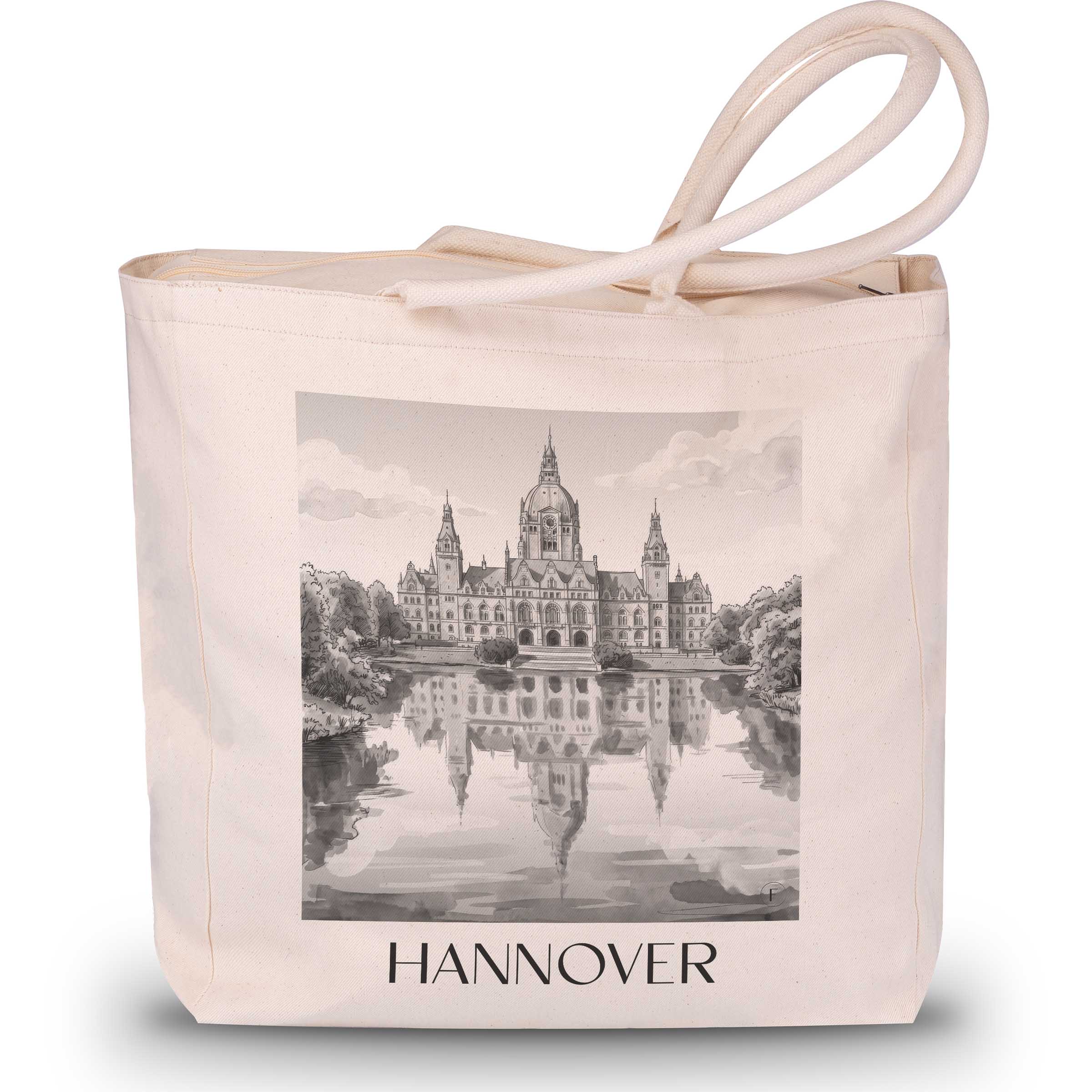 hannover-deutschland-einkaufstasche-aquarell-schwarz-weiss